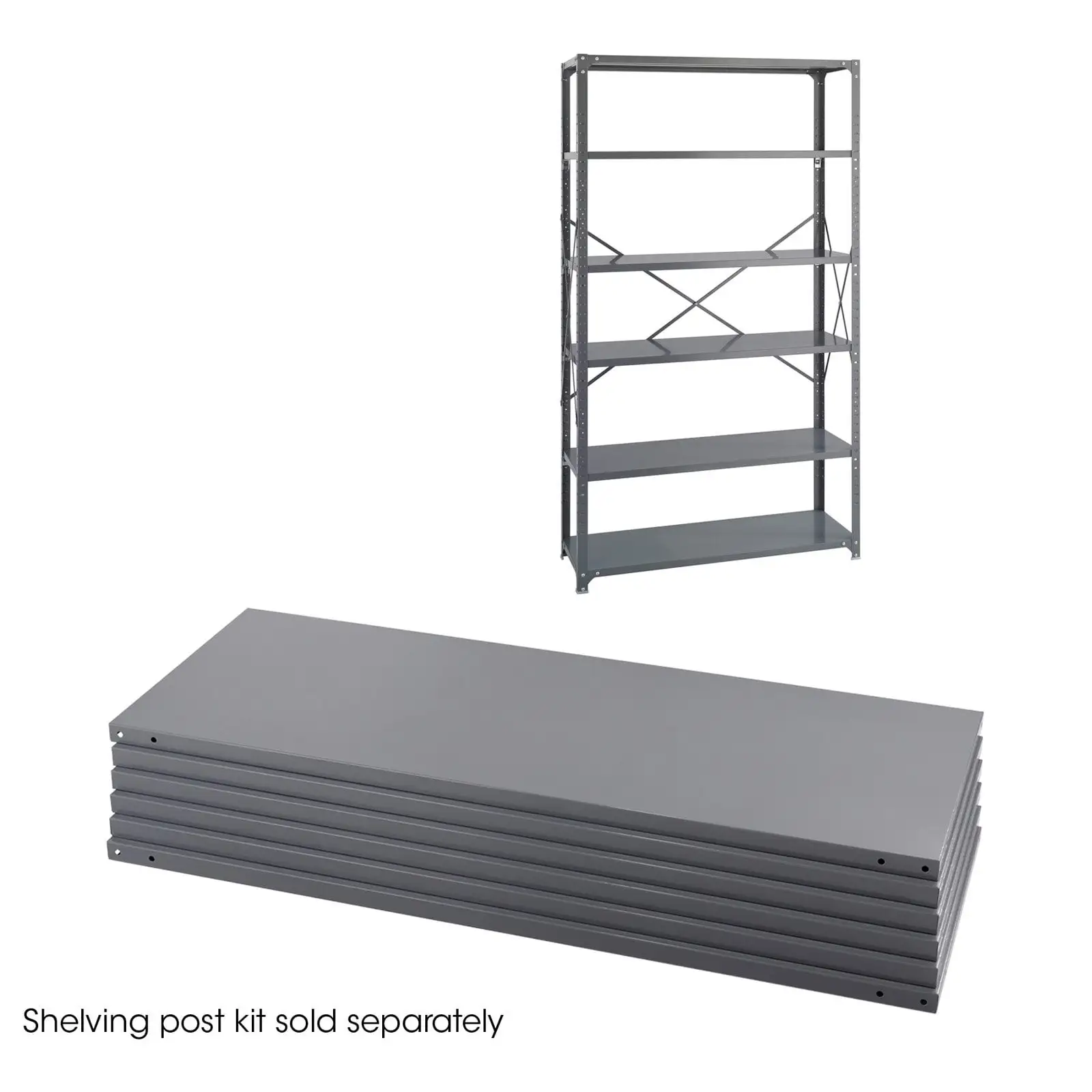 Safco 6253 18 in. x 48 in. Industrial Steel Shelving