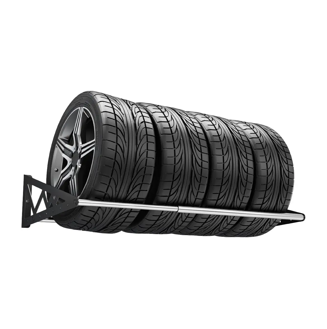 SafeRacks Wall-Mounted Tire Storage Rack with 400lb Capacity. Expands to 56 inches