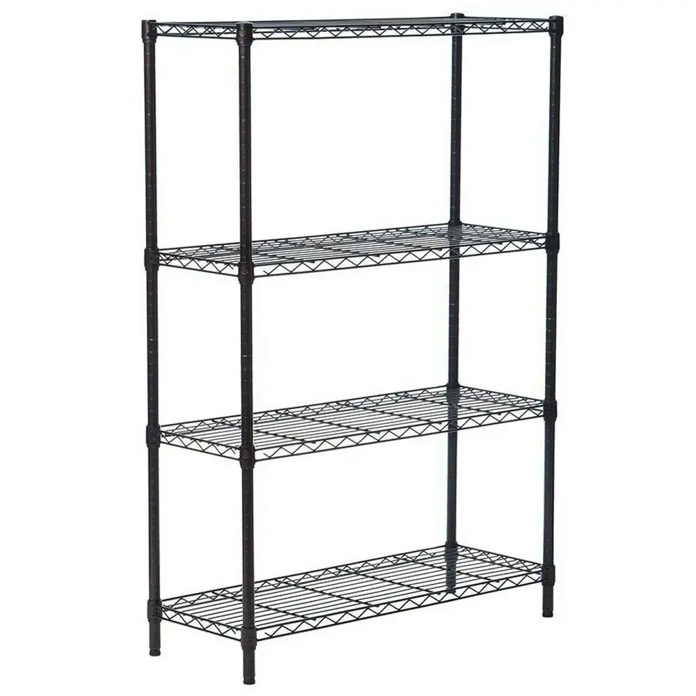 SalonMore 4 Layer Steel Rack Metal Shelf Adjustable Unit Garage Kitchen