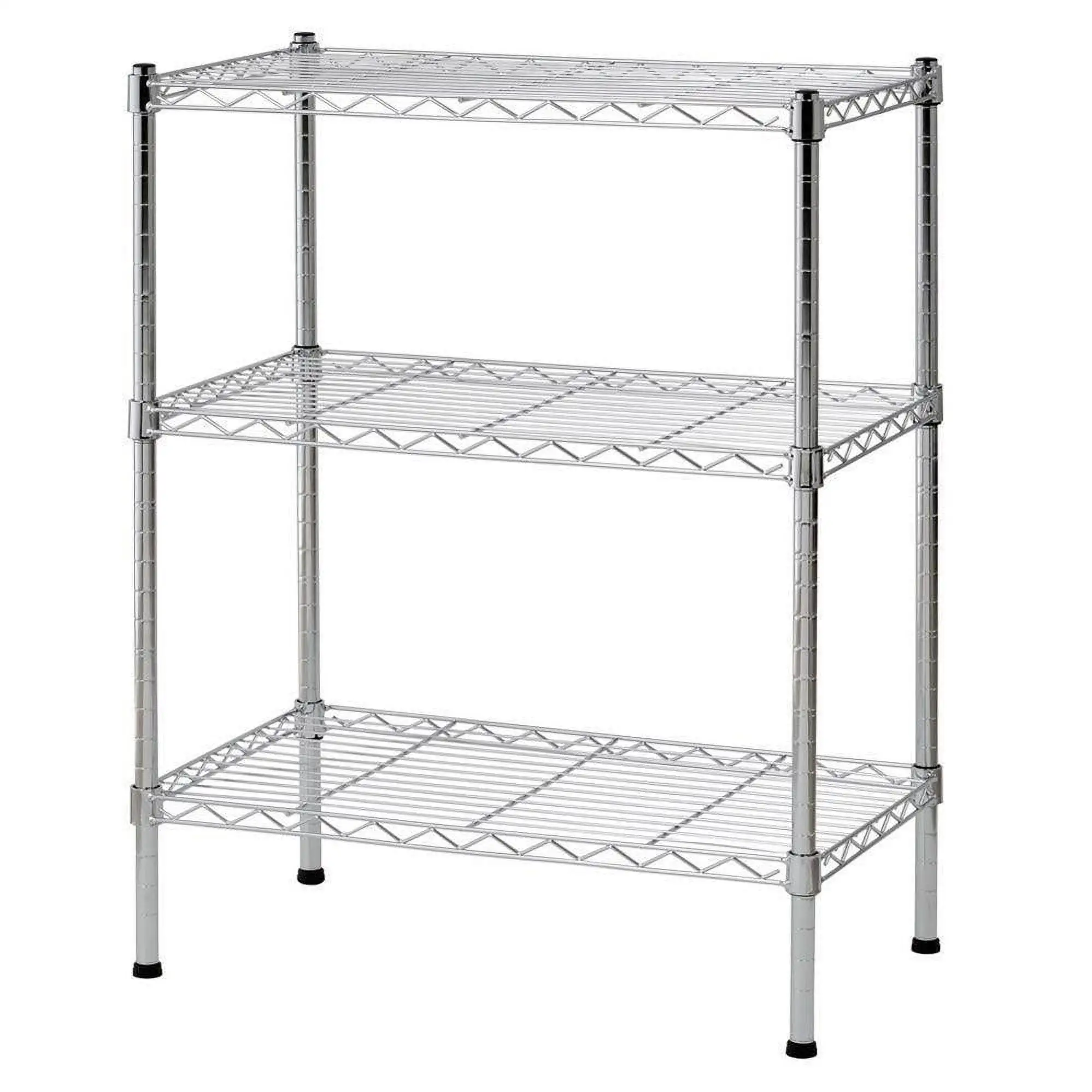 SamyoHome 3-Tier Adjustable Wire Multiuse Organizing Rack. Silver