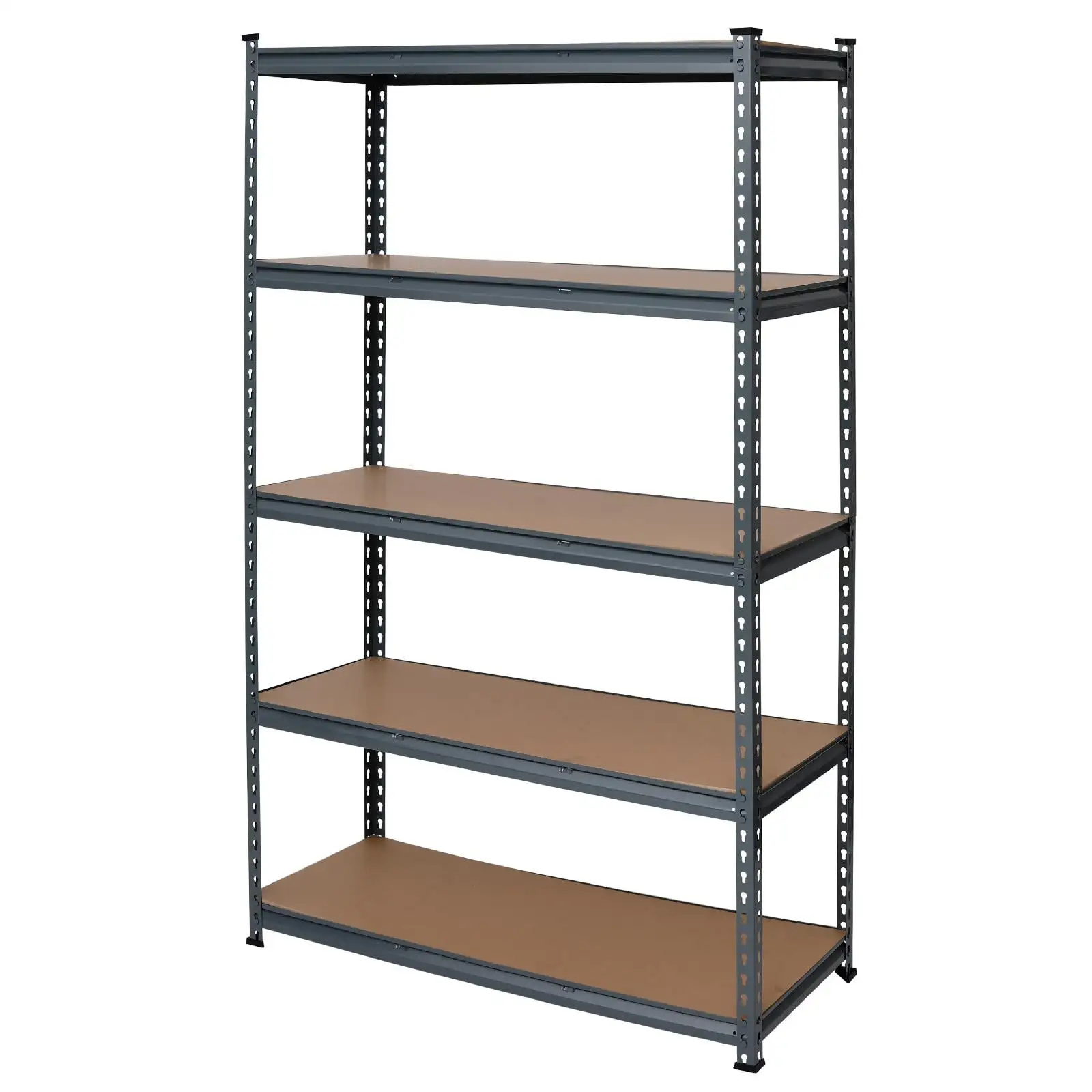 SamyoHome 5-Shelf Garage Storage Rack. Steel Shelving Organizer Gray. 43W x 17.7D x 70.8H