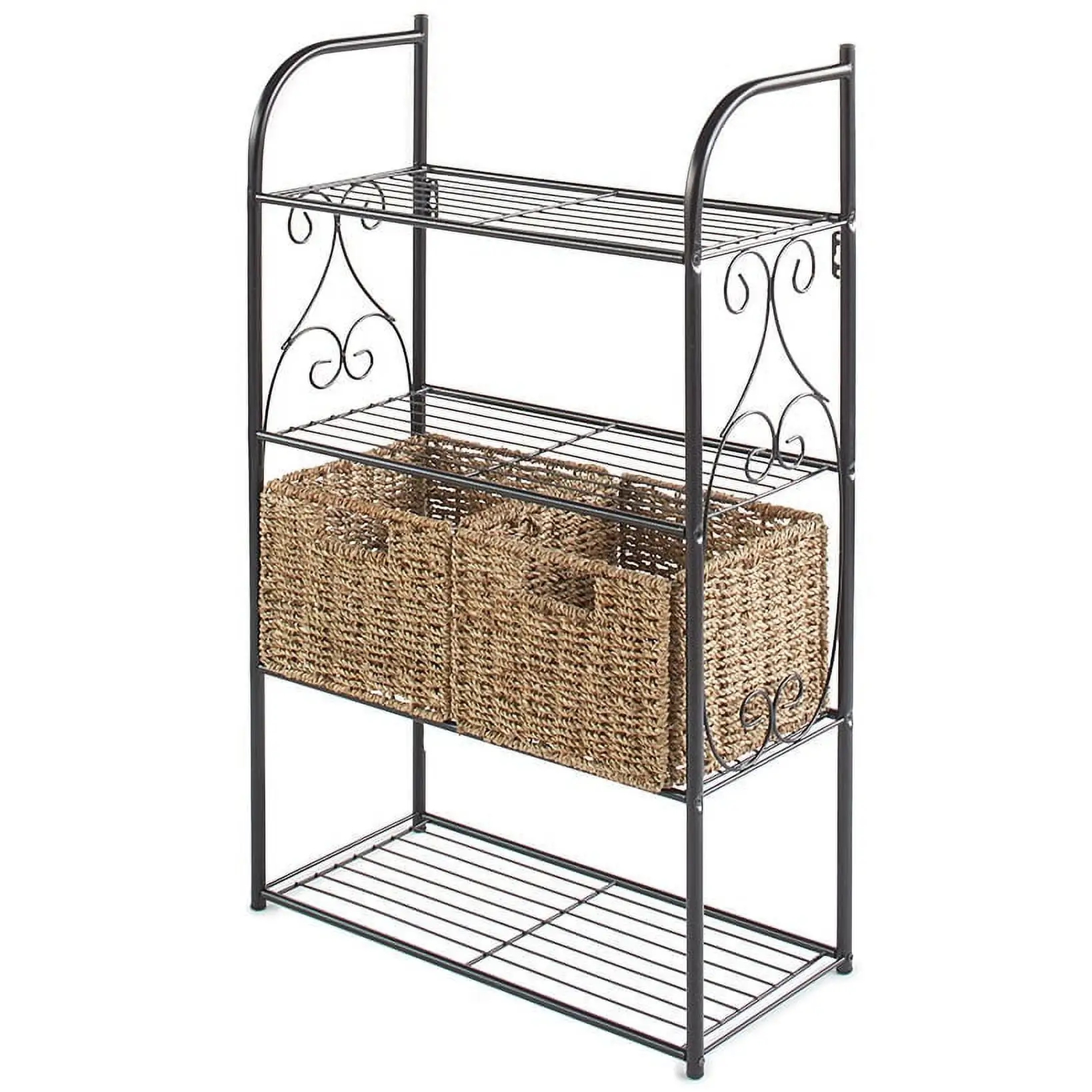 Seagrass Basket Bath Storage Collection - Linen Shelving