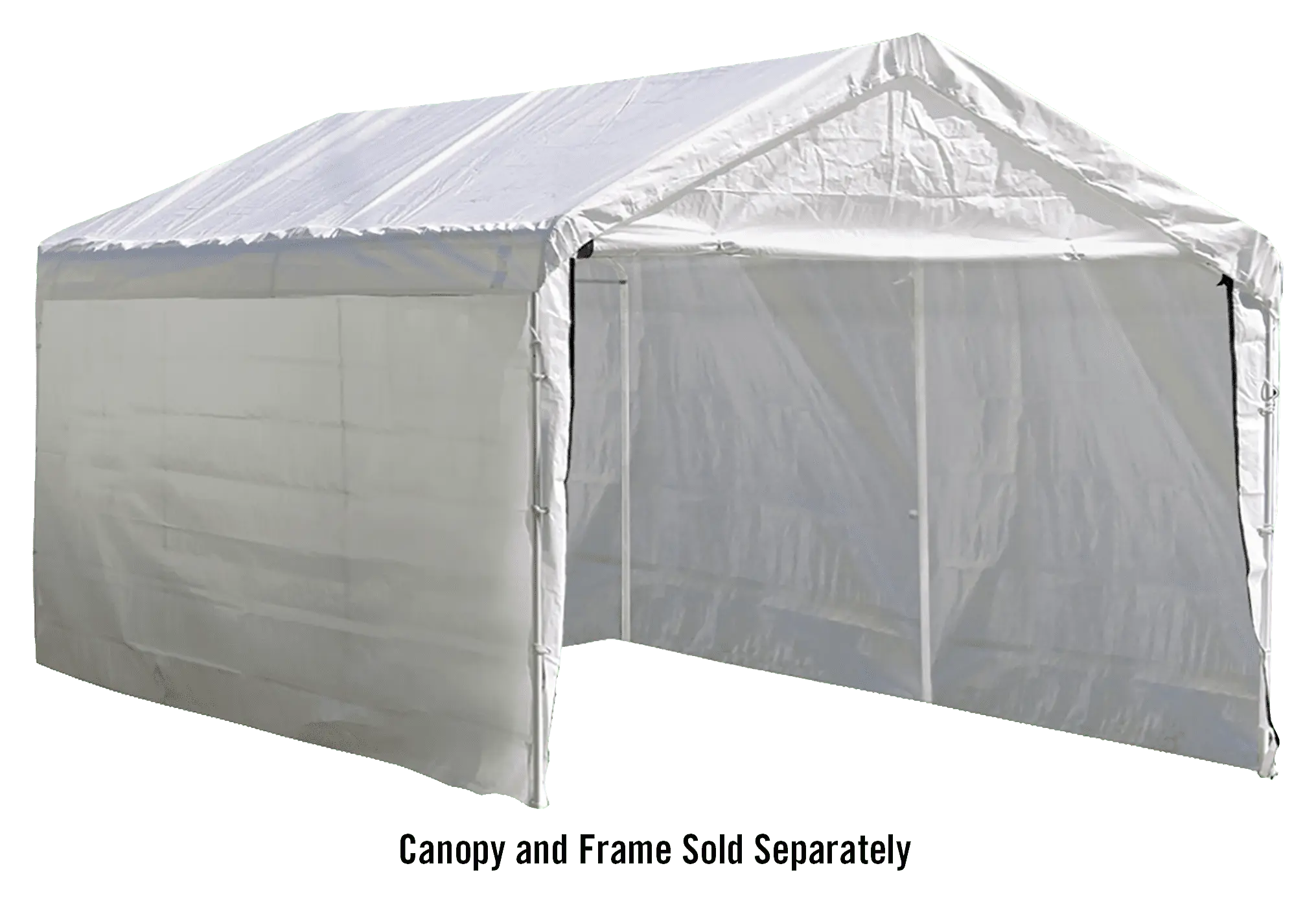 ShelterLogic Canopy Enclosure Kit ONLY for Super Max. 12 x 20 ft. White