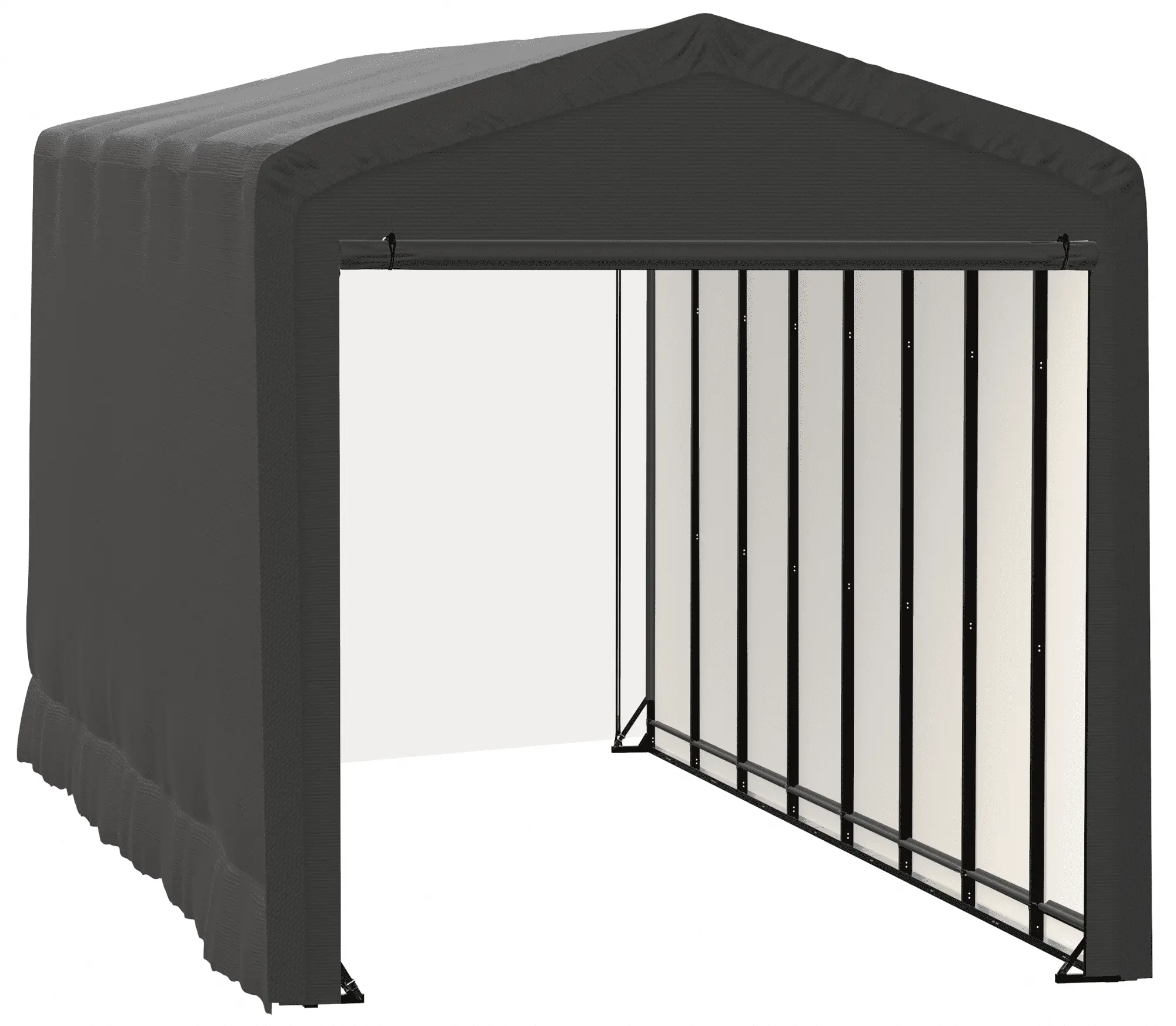 ShelterTube Wind and Snow-Load Rated Garage. 14x36x16 Gray