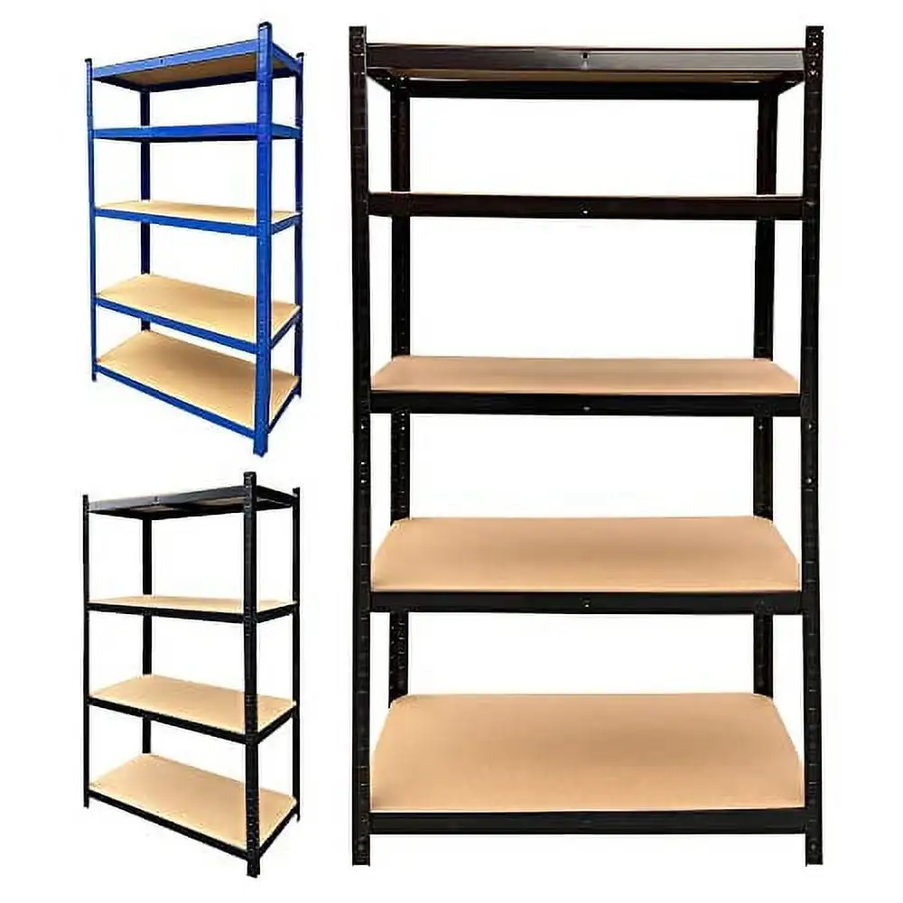 Shelves for Storage 30 W x 12 D x 66 H 5-Tier Metal Shelving Unit Adjustable Utility Rack Multipurpose Shelf for Garage. Basement. Pantry. Warehouse. Shed(Black)