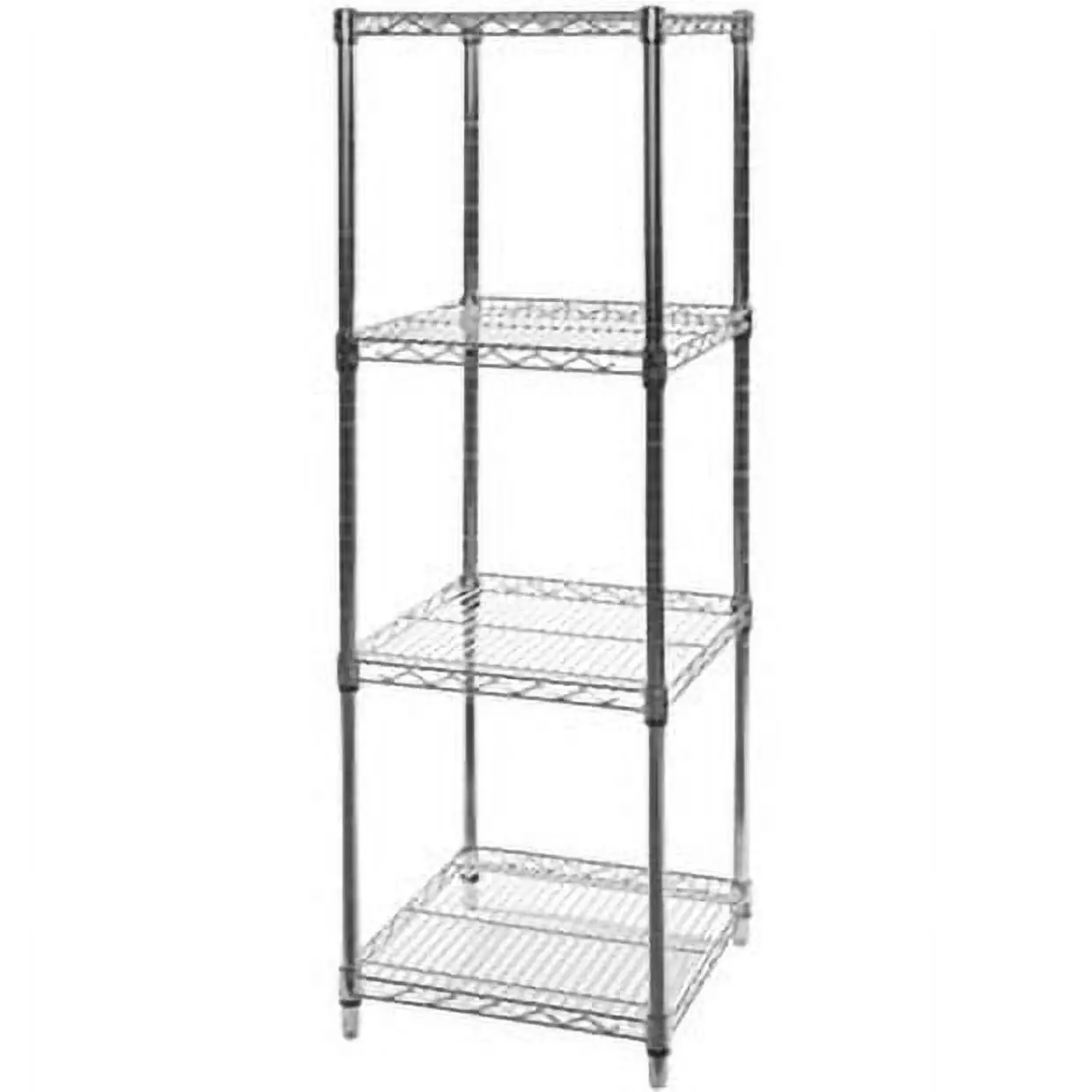 Shelving Inc. 18 d x 18 w x 96 h Chrome Wire Shelving with 4 Shelves