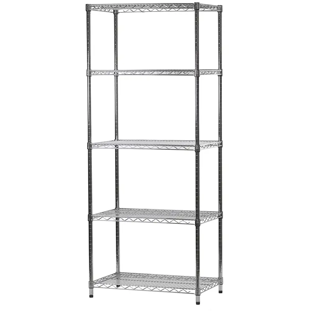 Shelving Inc. 18 d x 30 w x 84 h Chrome Wire Shelving with 5 Shelves