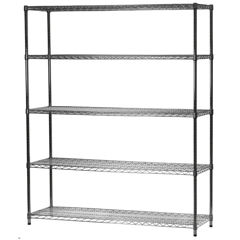 Shelving Inc. 18 d x 60 w x 84 h Chrome Wire Shelving with 5 Shelves