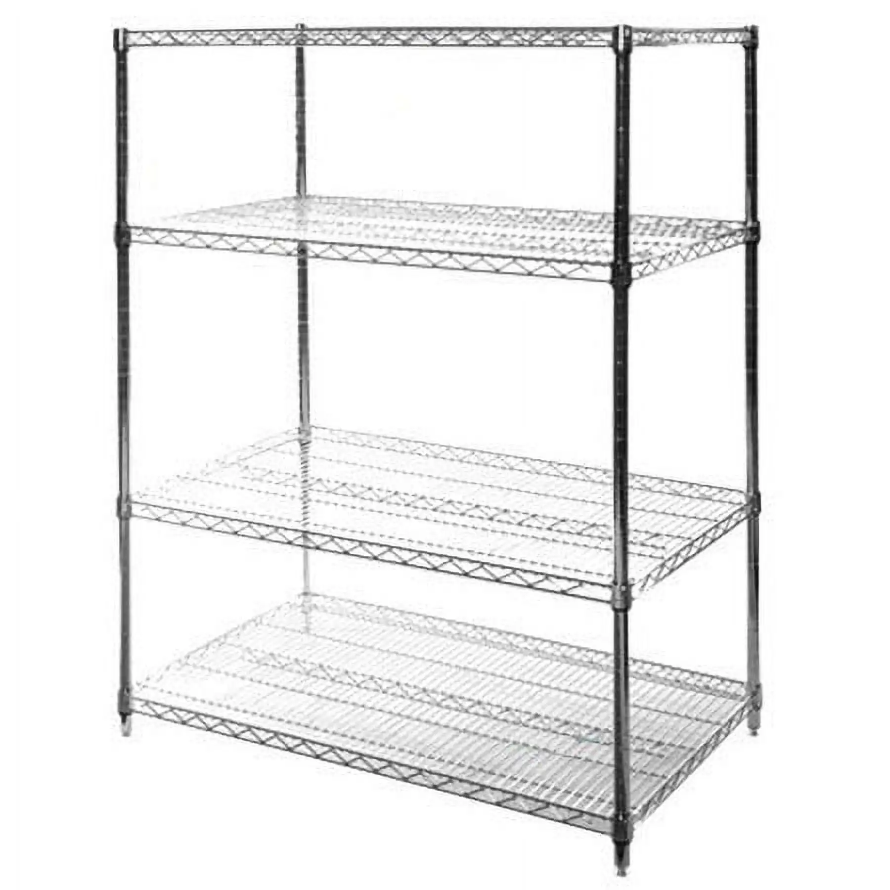 Shelving Inc. 24 d x 42 w x 54 h Chrome Wire Shelving with 4 Shelves