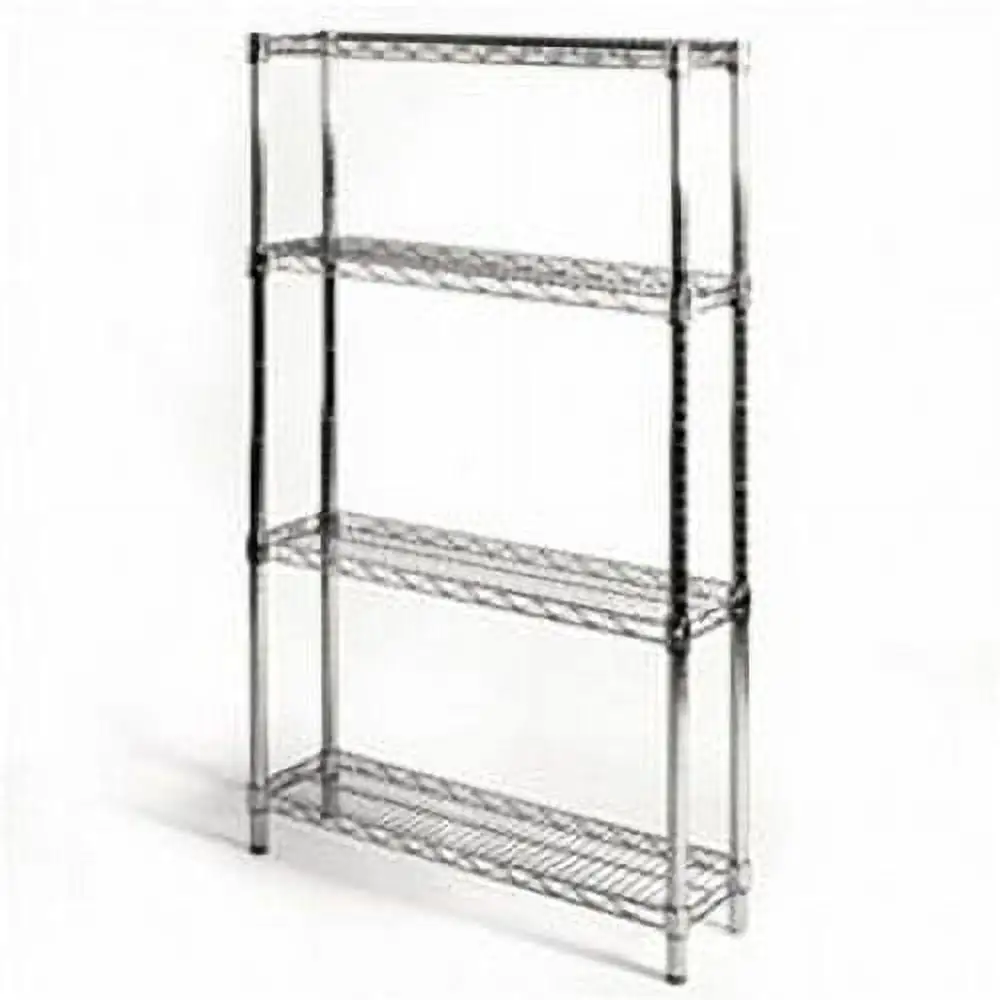 Shelving Inc. 8 d x 30 w x 84 h Chrome Wire Shelving with 4 Tier Shelves. Weight Capacity 800lbs Per Shelf