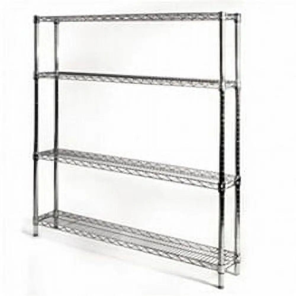 Shelving Inc. 8 d x 48 w x 64 h Chrome Wire Shelving with 4 Shelves