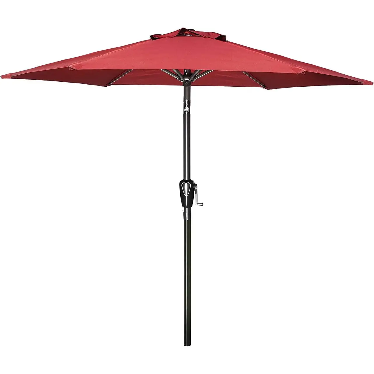 Simple Deluxe 7.5' Patio Outdoor Table Market Yard Umbrella with Push Button Tilt/Crank. 6 Sturdy Ribs. 7.5 ft. Green Red