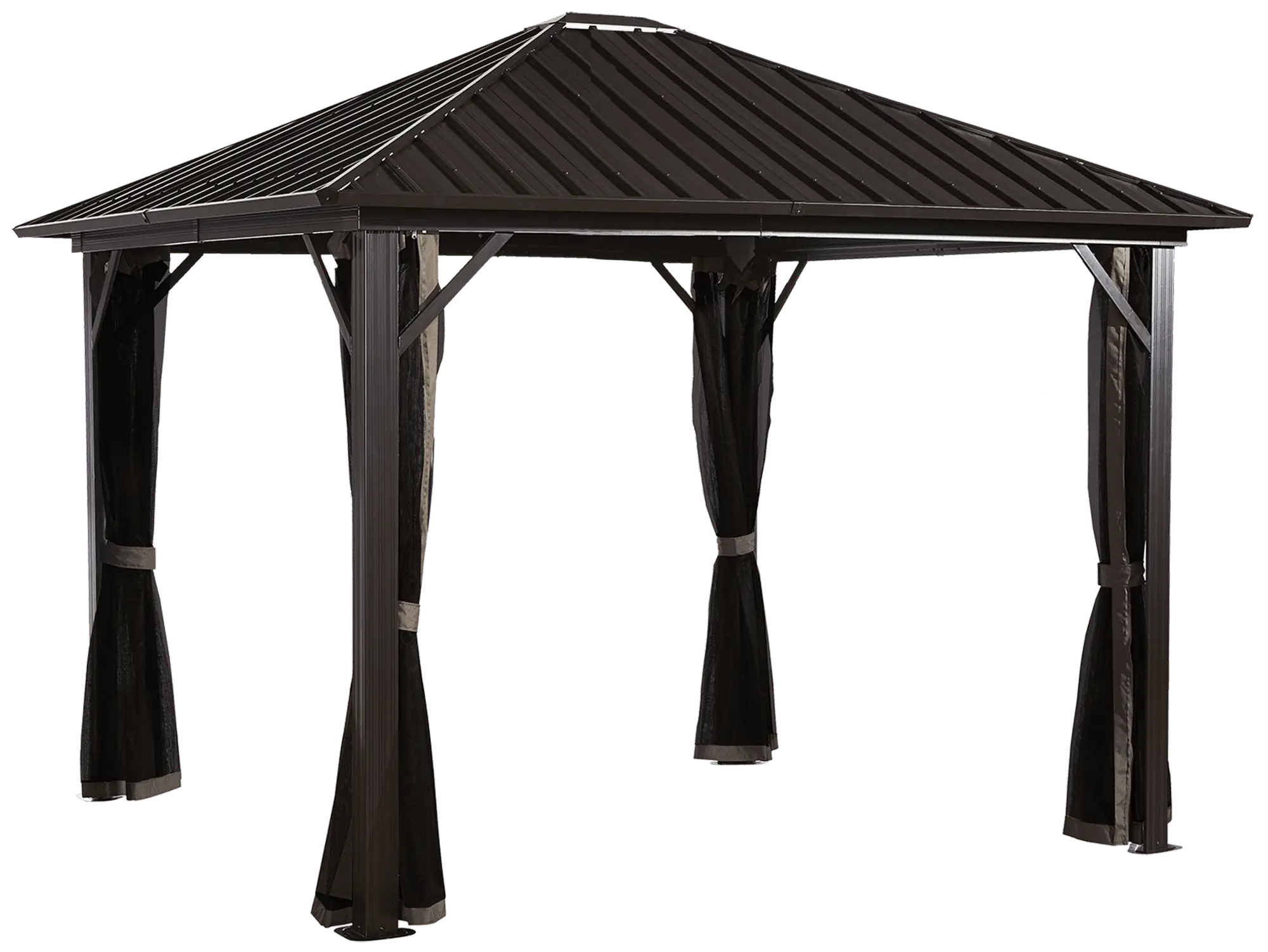 Sojag GENOVA 10' x 10' Gazebo. Galvanised Steel Roof & Mosquito Netting