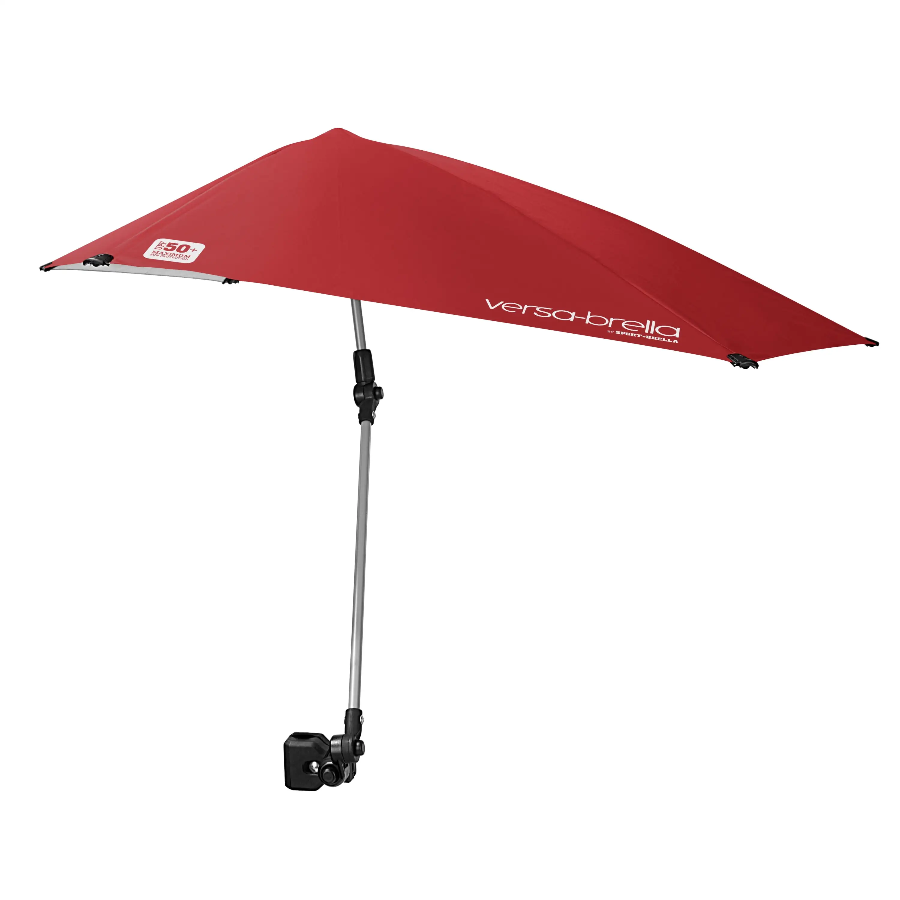 Sport-Brella Versa-Brella All Position Umbrella with Universal Clamp. Firebrick Red