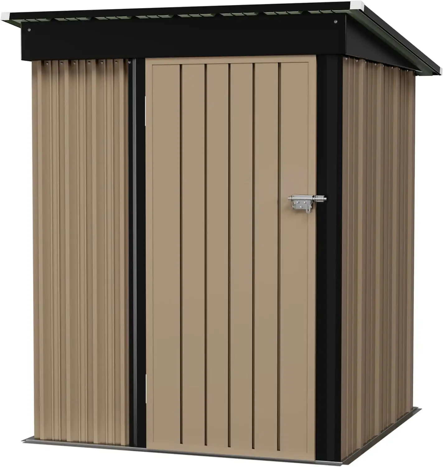 Storage Shed Waterproof Metal Garden Shed with Lockable Door Utility Tool Shed Outdoor Storage for Backyard. Patio and Lawn (5 x 3 FT)