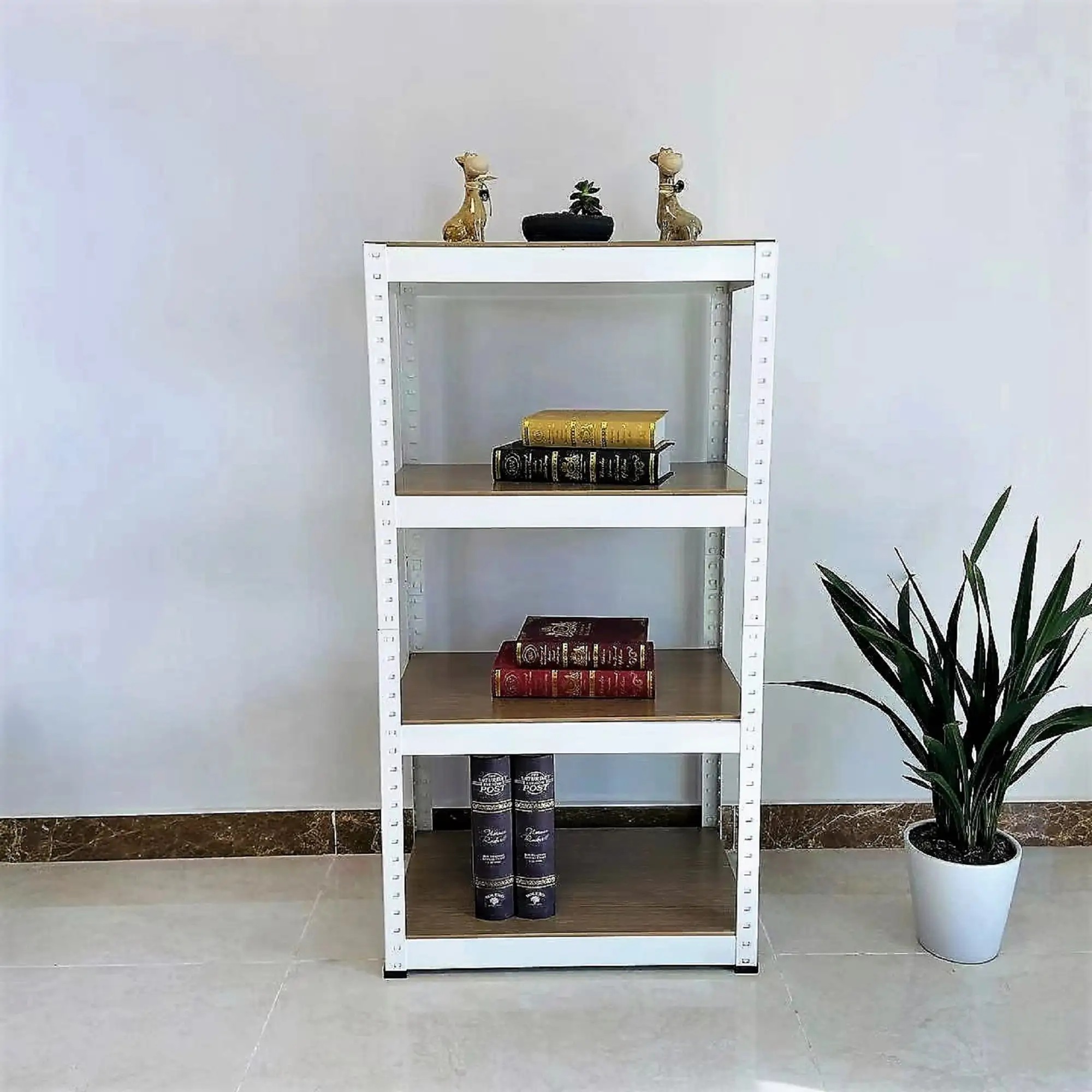 Storage Shelves.4 Tier Garage Storage Rack Adjustable Heavy Duty Steel Storage Shelves for Warehouse Pantry Closet Kitchen.23.6 x 15.7 x 47.2.White