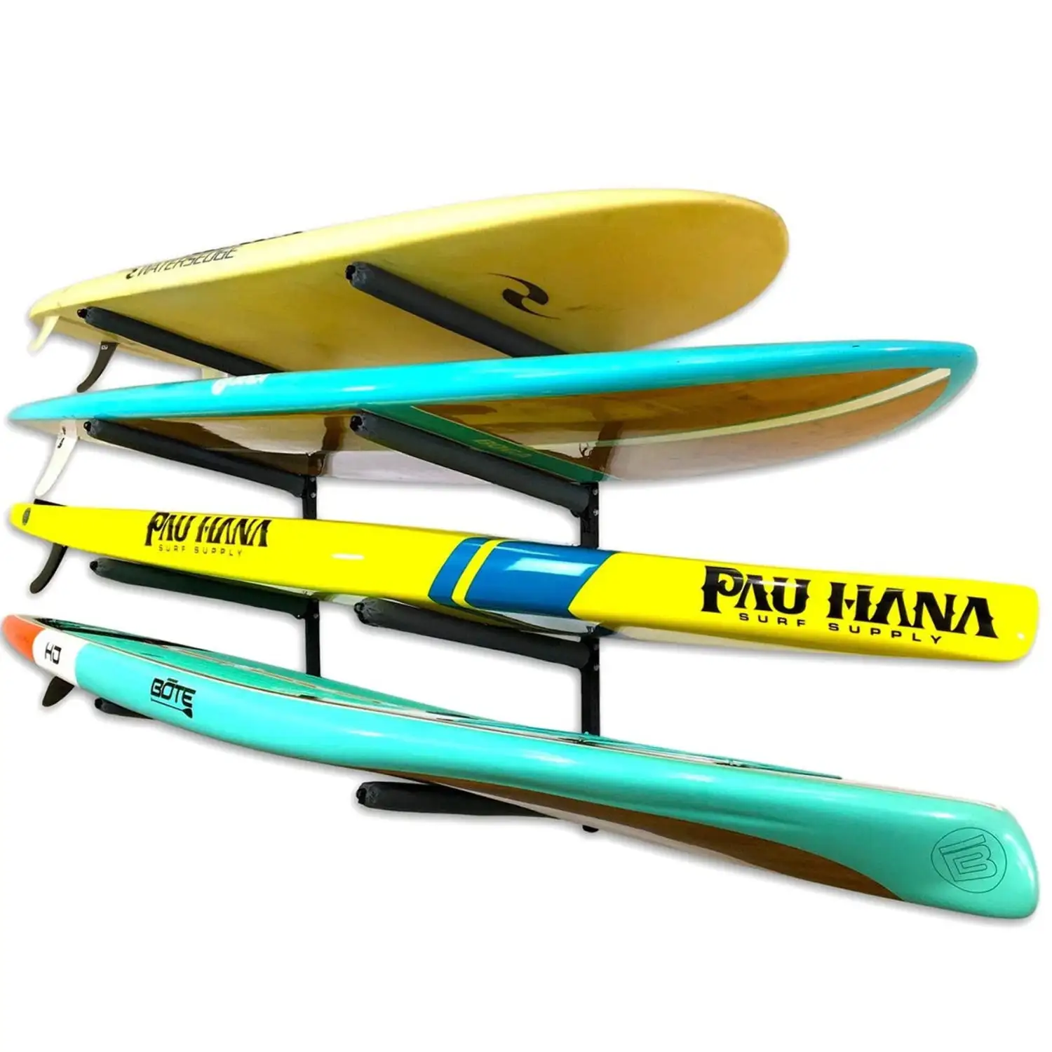 Indoor Paddleboard and Surfboard Storage Rack | 4 Level Adjustable Wall Mount