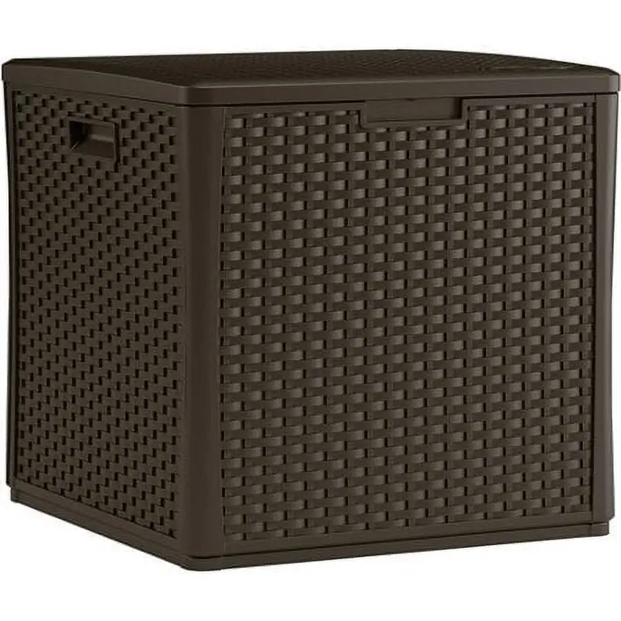 Suncast BMDB60 60 Gallon Cube Resin Deck Box. 27.56 in D x 28.44 in H x 8.94 in W. 30 lb