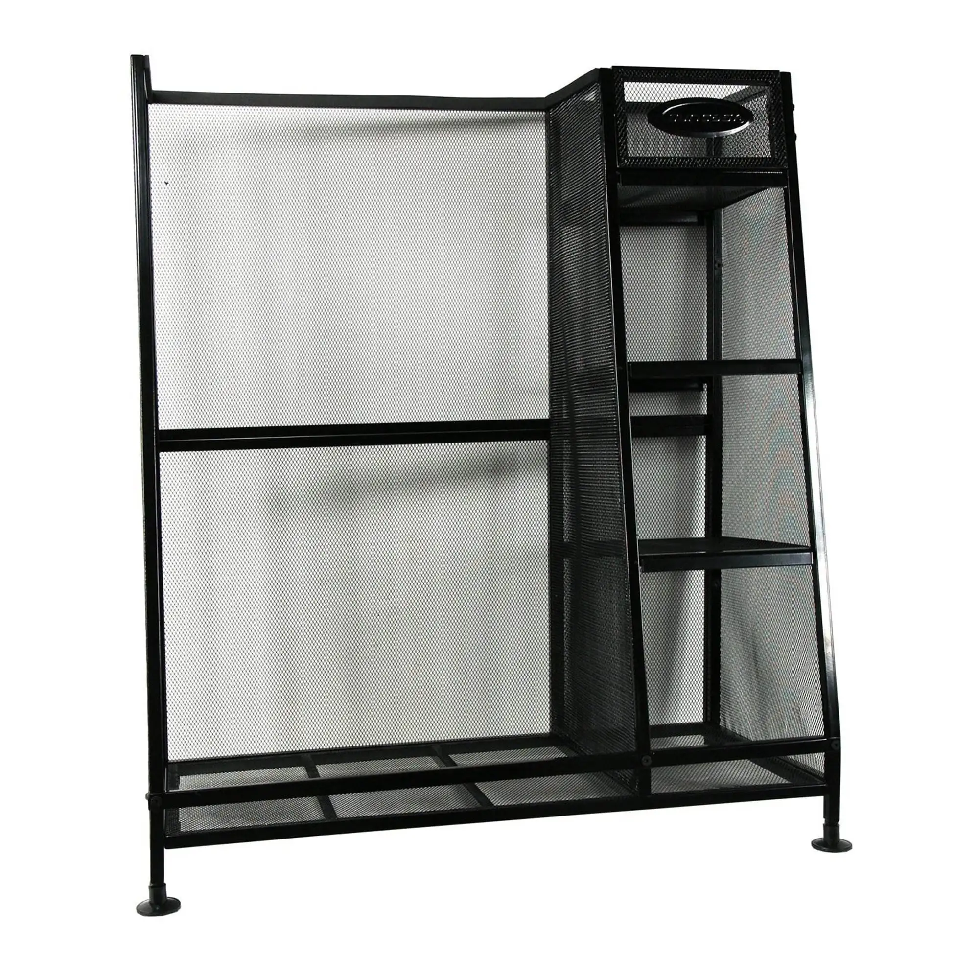 Suncast GO3216D Metal Golf Equipment Organizer Storage Rack w/ 3 Shelves. Black