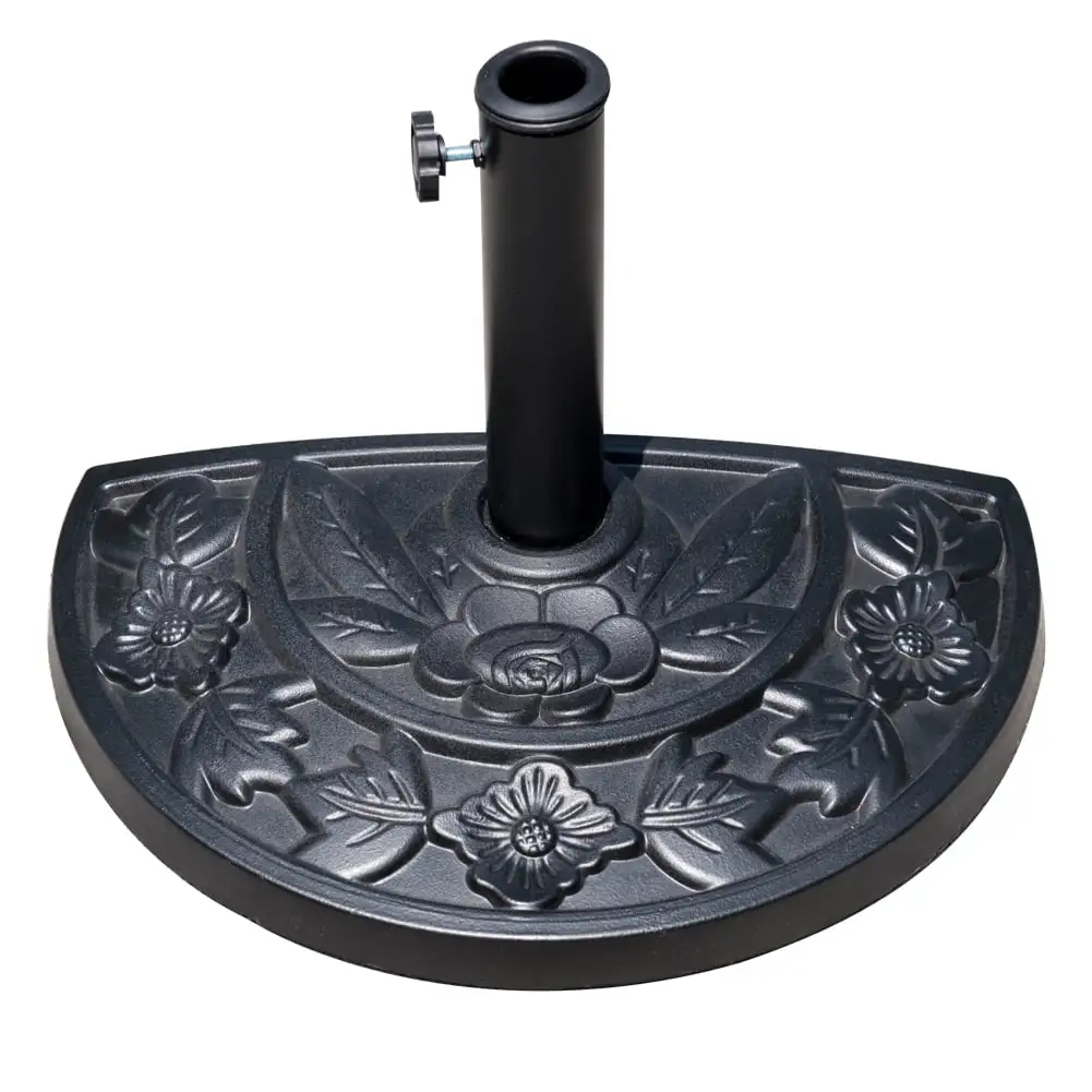 Sundale Outdoor Half Round Resin Umbrella Base for Half Patio Umbrella