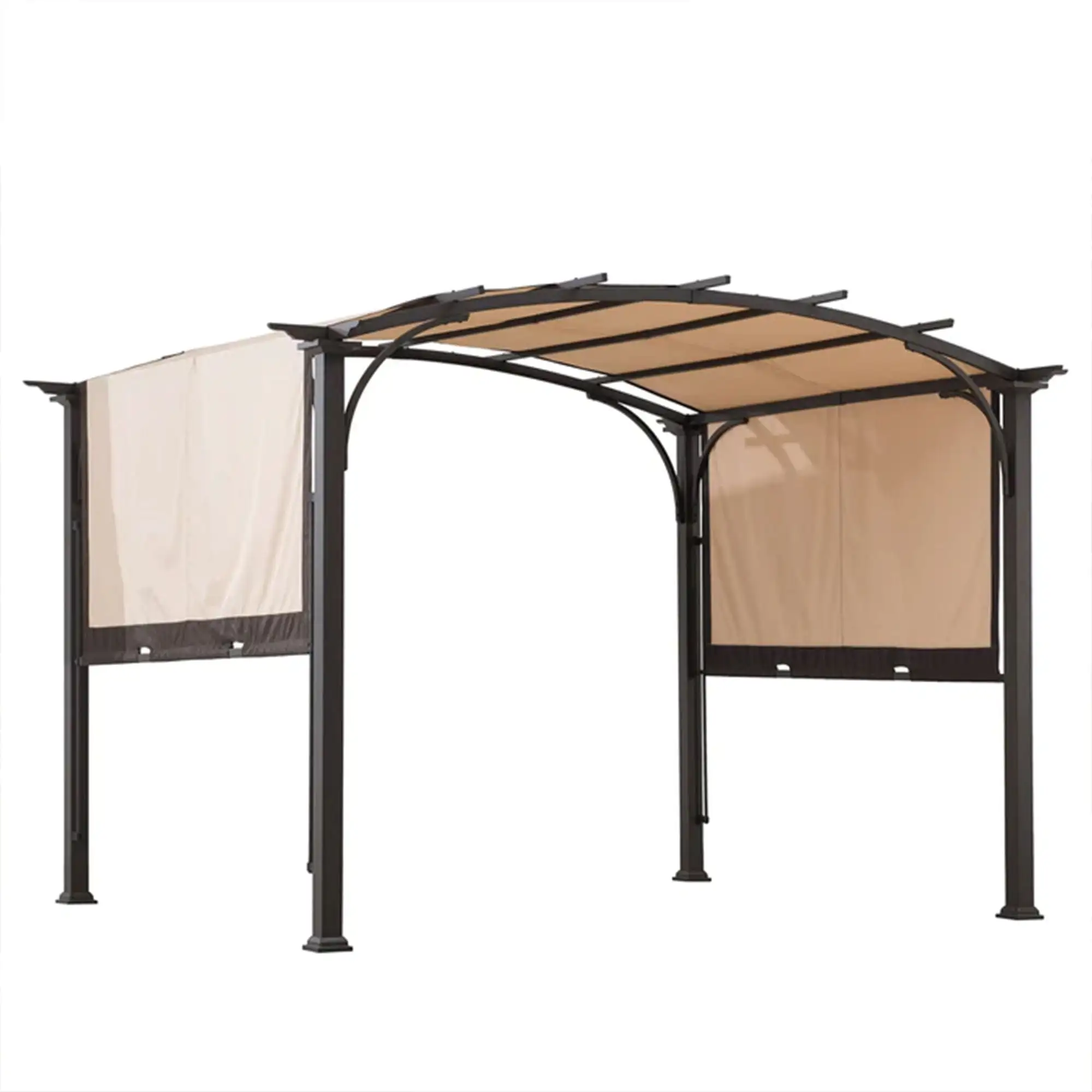 Sunjoy 9 x 11 Foot Arched Pergola Cover Outdoor Roof Shaded Canopy Tent