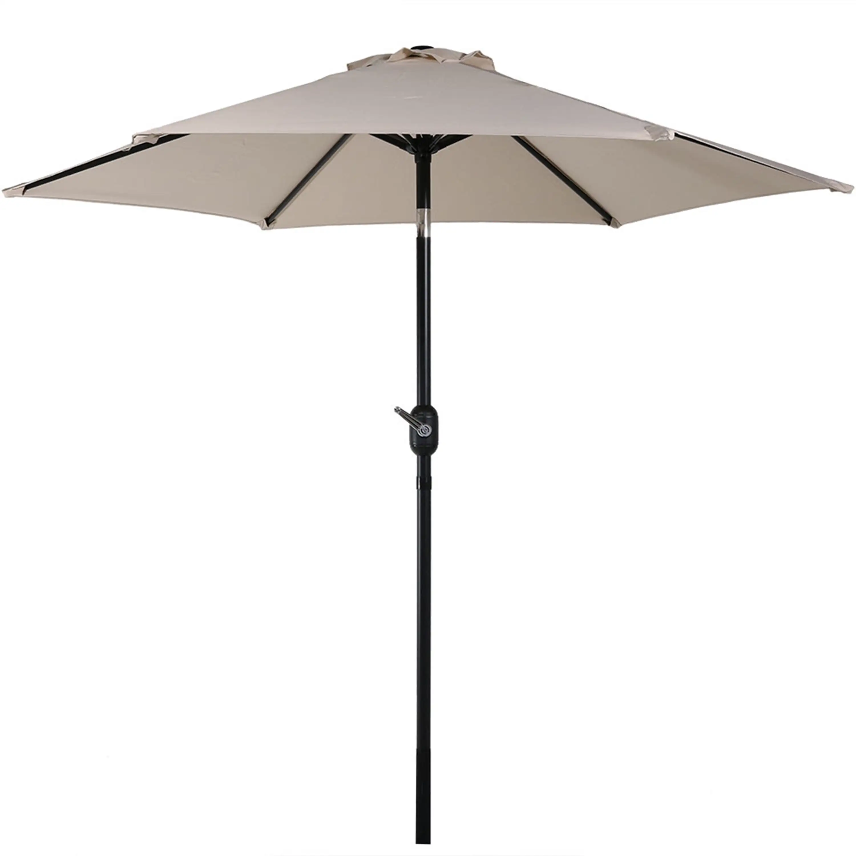 Sunnydaze 7.5' Aluminum Patio Umbrella with Tilt and Crank - Beige