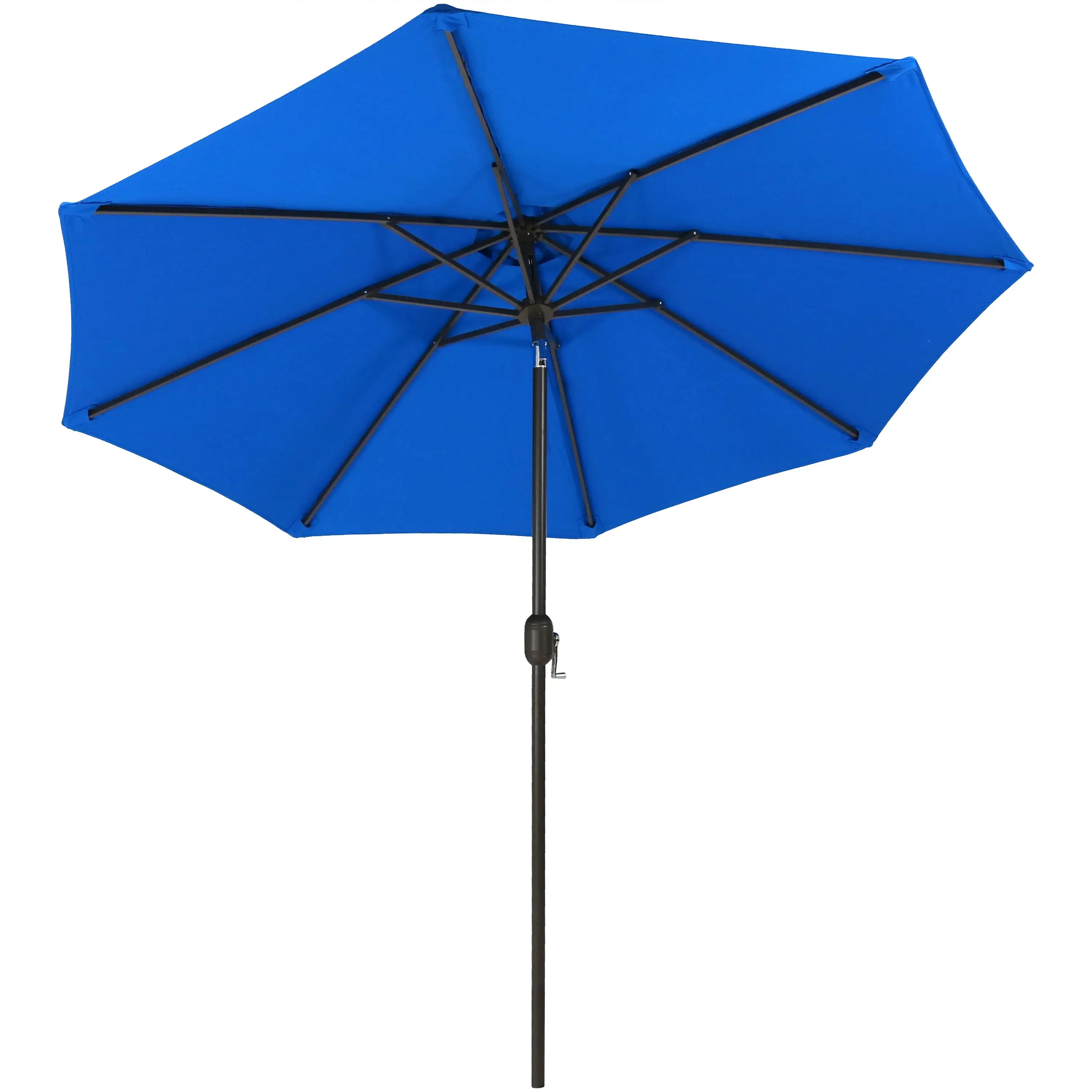 Sunnydaze 9' Aluminum Sunbrella Umbrella with Auto Tilt and Crank - Pacific Blue