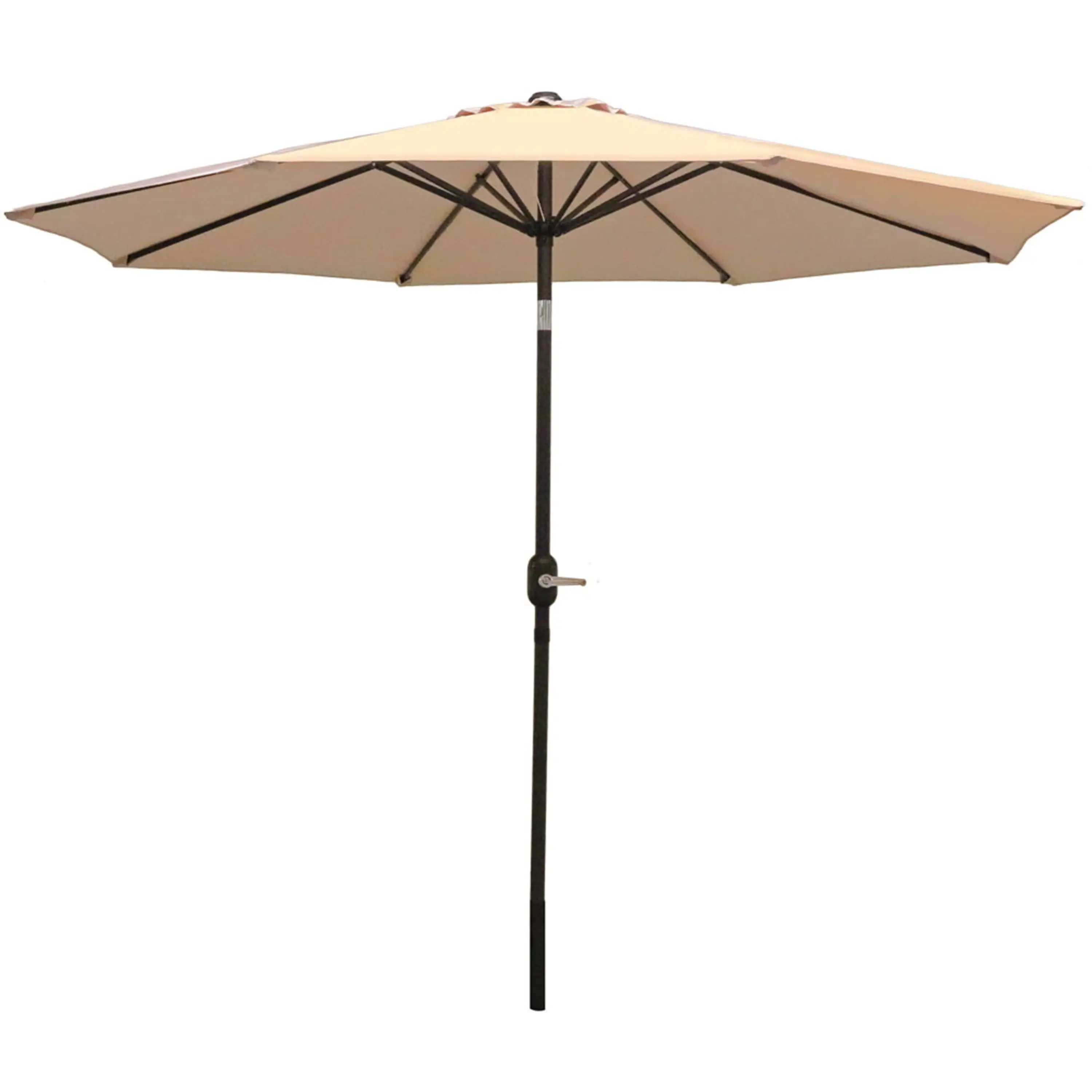 Sunnydaze Aluminum 9' Patio Umbrella with Tilt and Crank - Beige