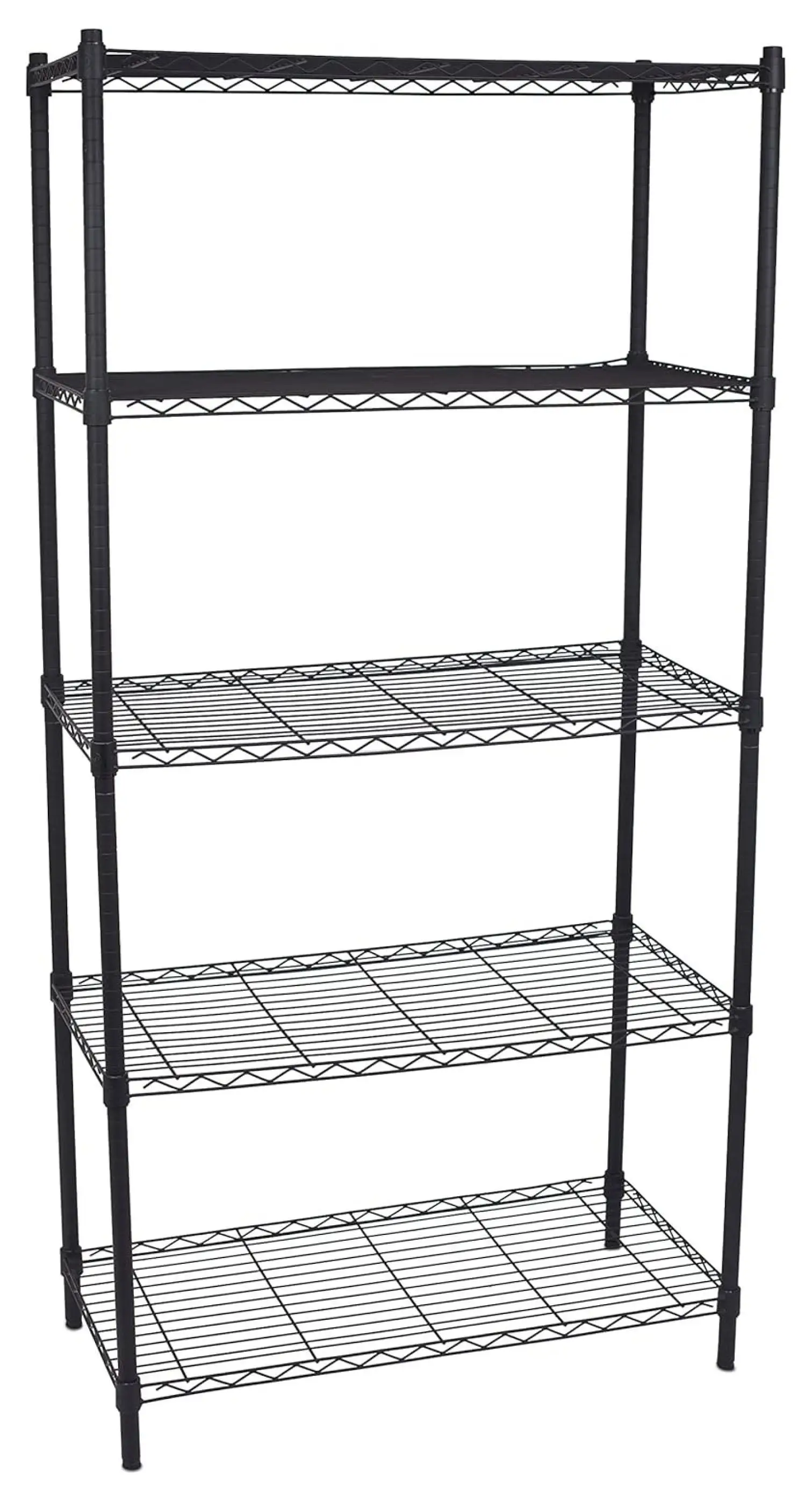 Superwum 5-Shelf Adjustable Wire Shelving | 200 lbs. per Shelf | Heavy Duty Storage Shelving | Wire Rack Organizer | 36 W x 18 D x 72 H