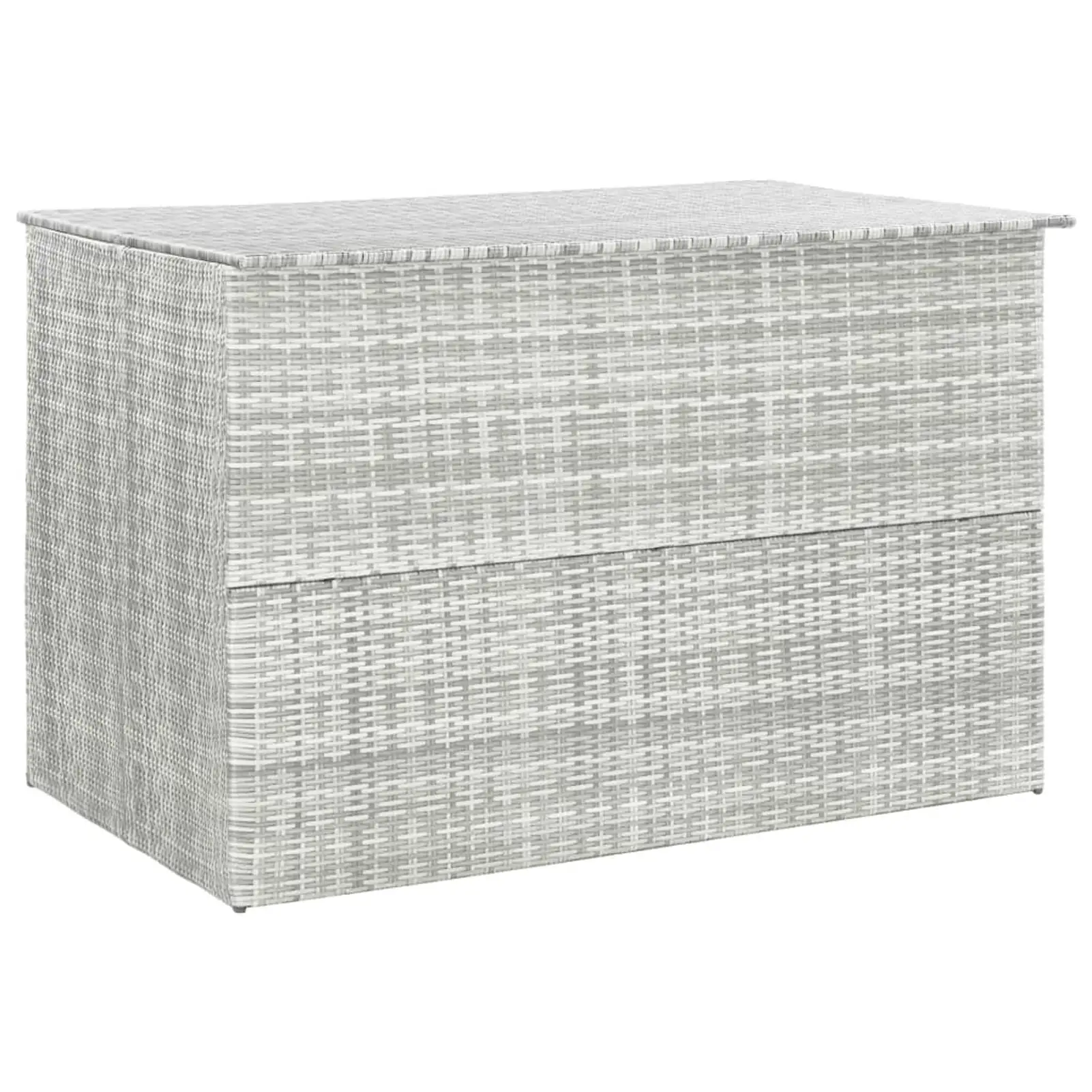 Suzicca Garden Storage Box Light Gray 59.1x39.4x39.4 Poly Rattan