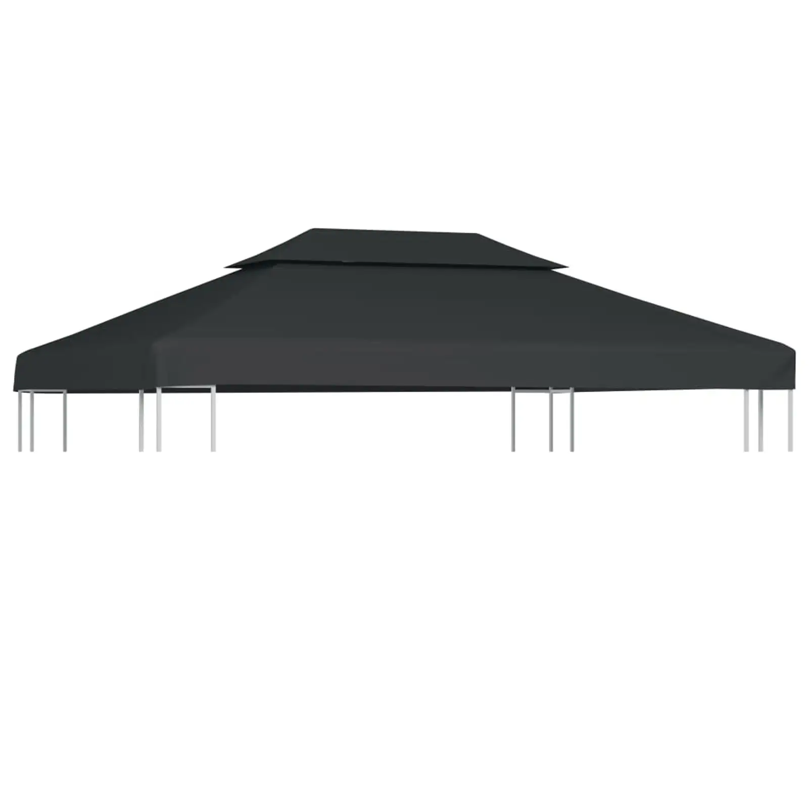 Tomshoo 2-Tier Gazebo Cover 1 ozft2 13.1'x9.8' Anthracite