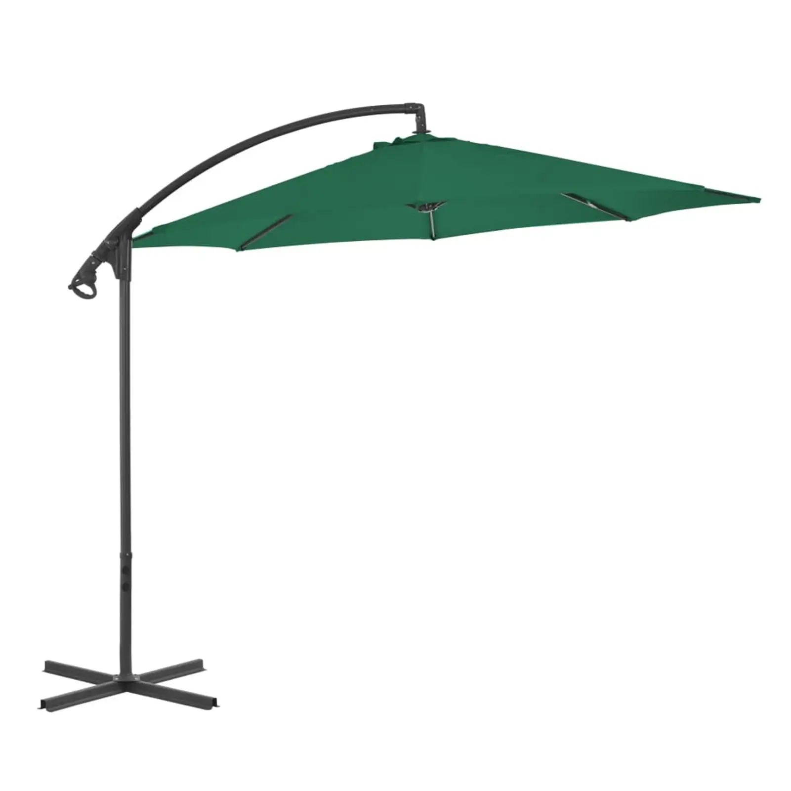 Tomshoo Cantilever Umbrella with Steel Pole 118.1 Green