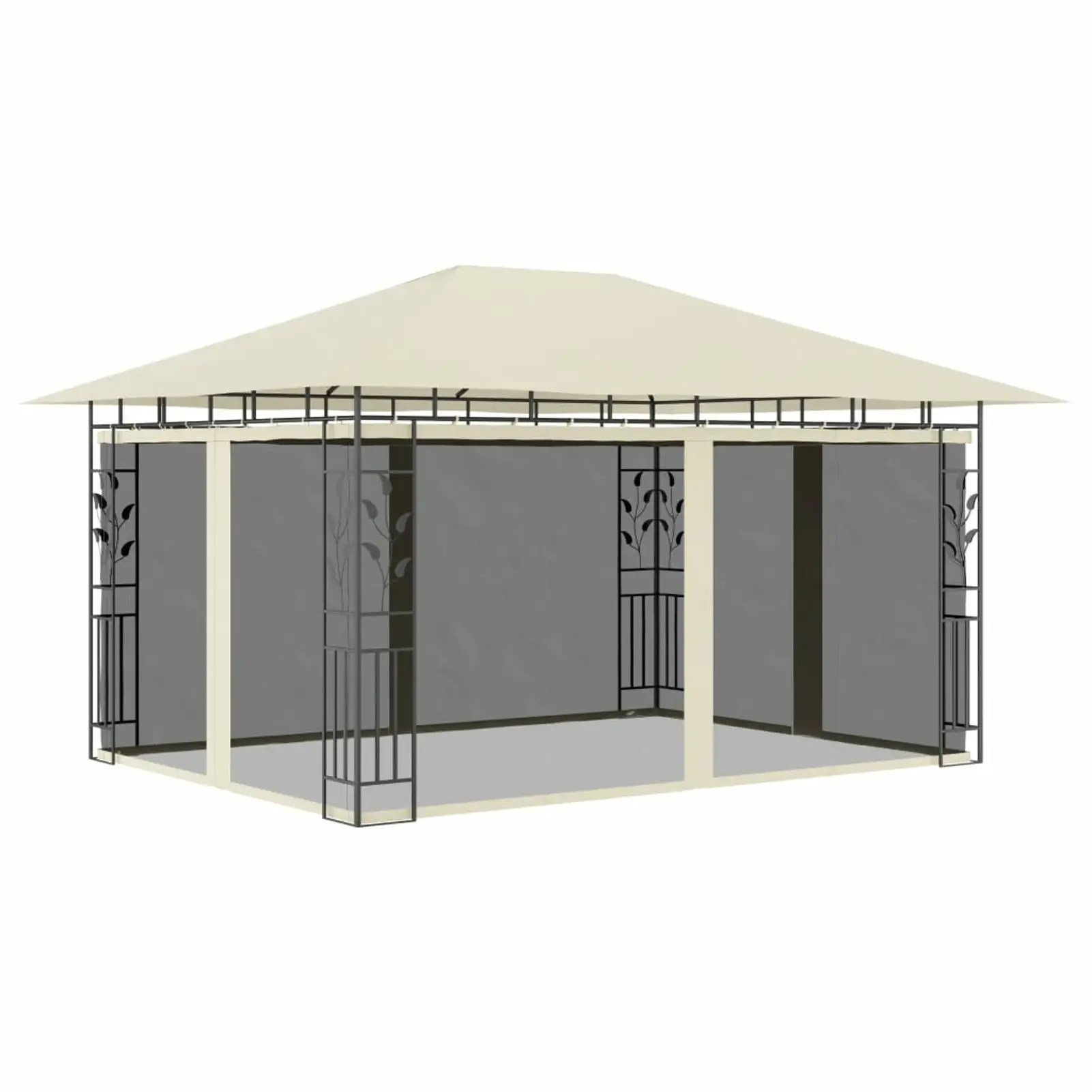 Tomshoo Gazebo with Mosquito Net 13.1'x9.8'x9' 0.6 ozft2