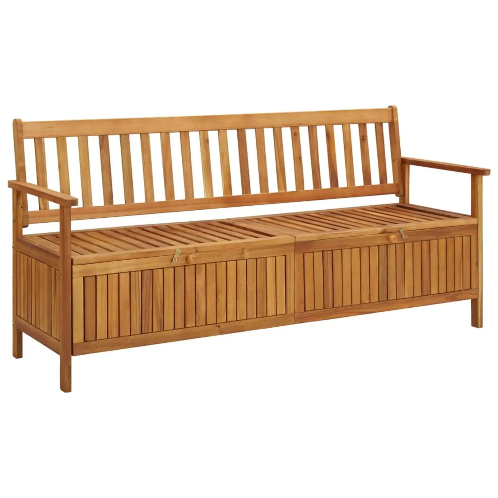 Tomshoo Patio Storage Bench 66.9 Solid Acacia Wood