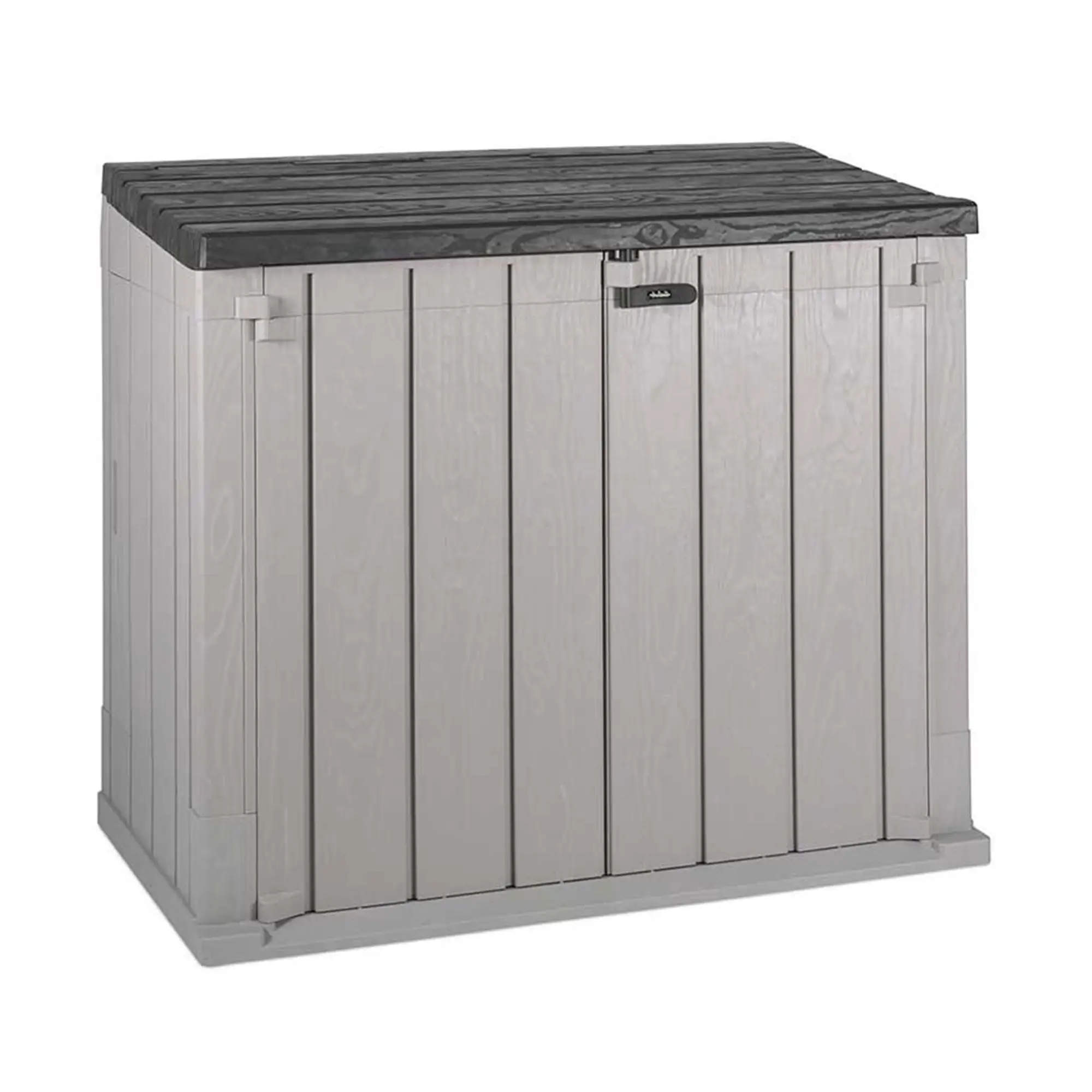 Open Box Toomax Stora Way Outdoor Storage Shed Cabinet. Taupe Grey/Anthracite