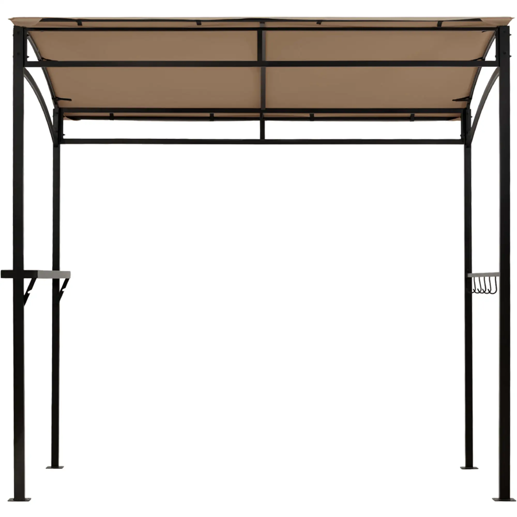 Topbuy 7' x 4.5' Grill Gazebo Patio BBQ Tent Shelter with Single Tier Canopy Brown