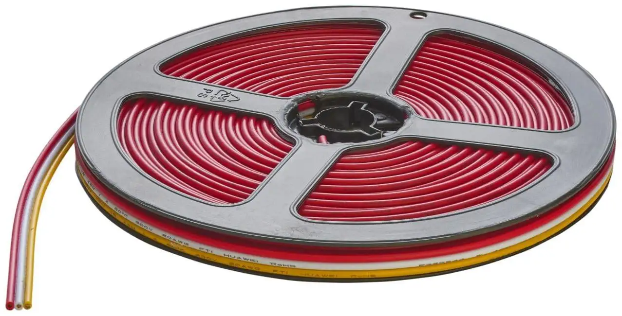 Tresco L-Cctwire25-1 25' 20Awg White Tunable (Cct) Wire Roll - Red / White / Yellow