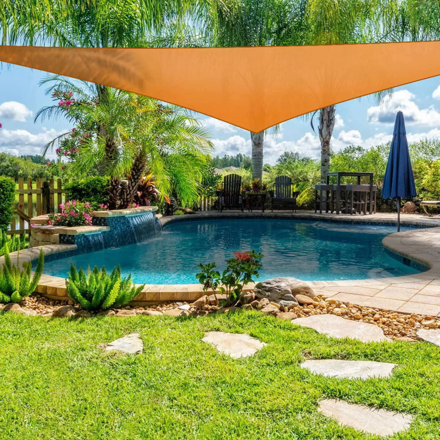 Triangle Sun Shade Sail.Canopy Sand for Patio Garden Yard Deck Pergola