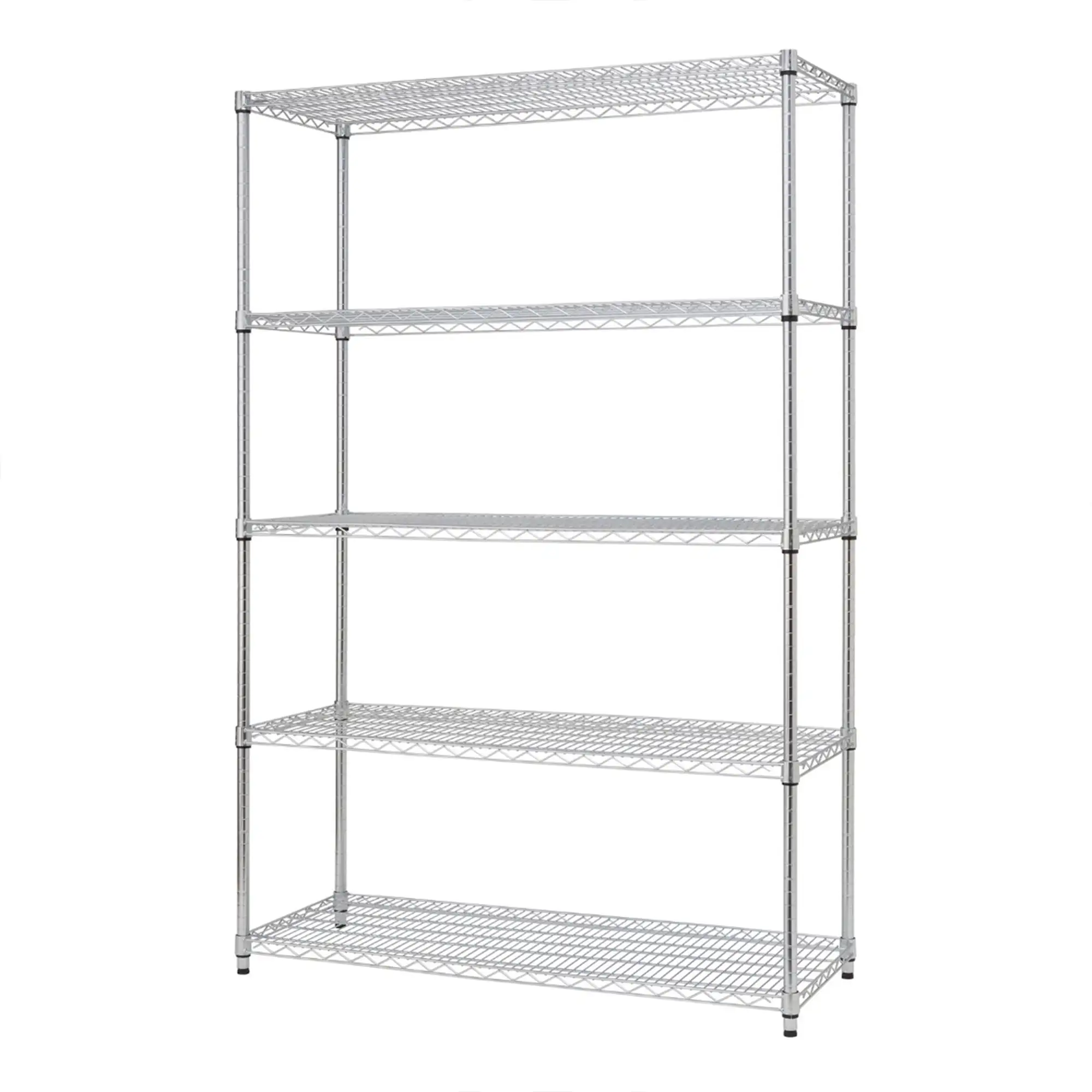 Trinity EcoStorage 5 Tier Indoor Adjustable Wire Shelving Rack Unit. Chrome