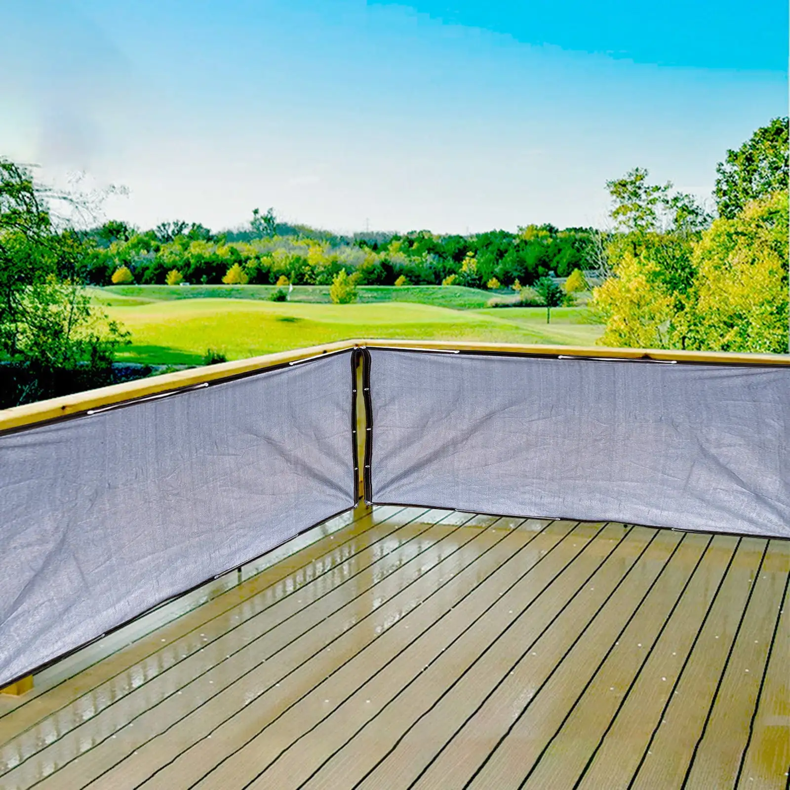 Tuobarr Sun Shade Canopy.Outdoor Sunshade Swimming Pool Sun Awning - 95% Sunshine Protection - Rectangle Shade Canopy Sunshine Block for Patio Garden Outdoor Facility