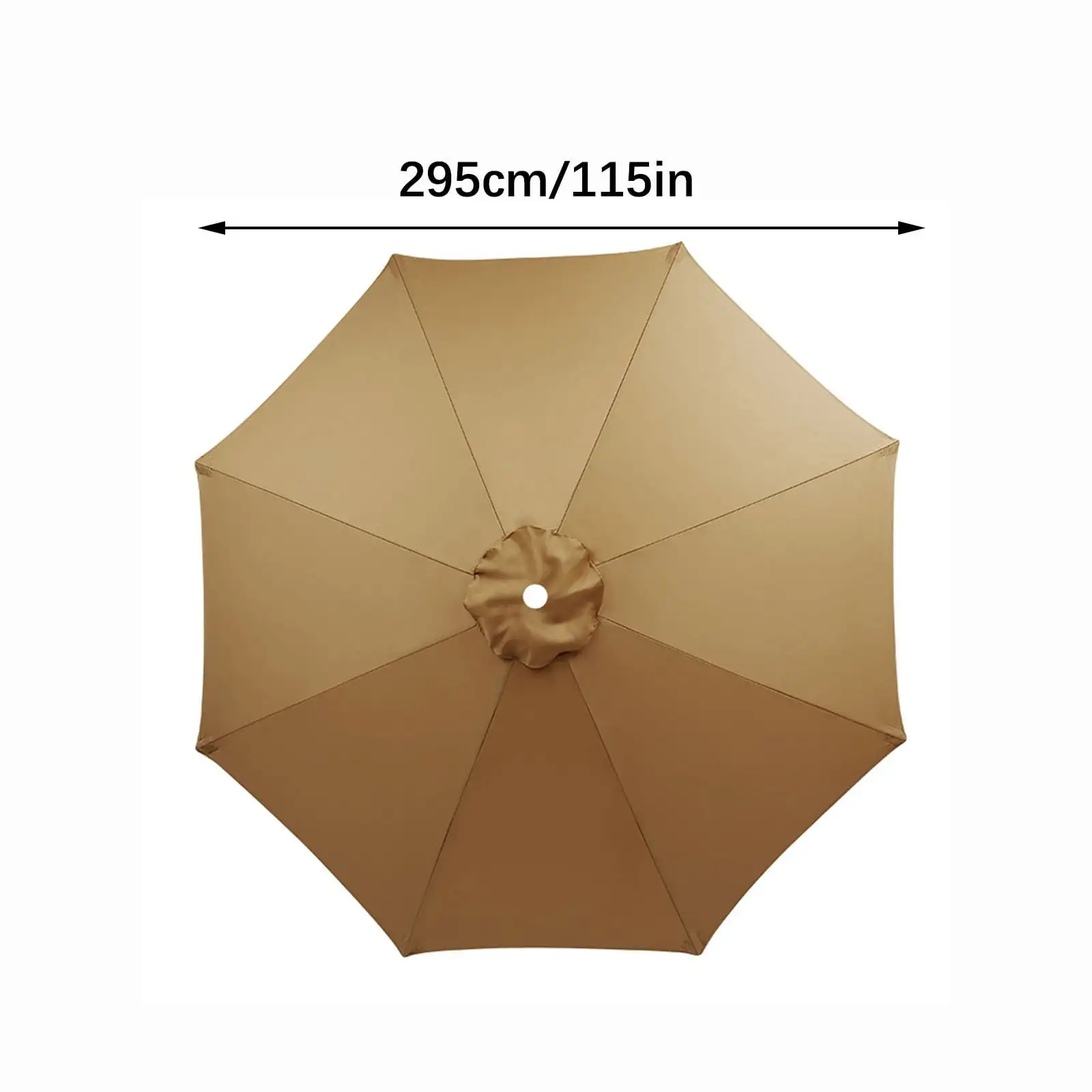 Tuphregyow Garden Umbrella Outdoor Stall Umbrella Beach Sun Umbrella Replacement Cloth 118 Inch Diameter With 8 Bones G