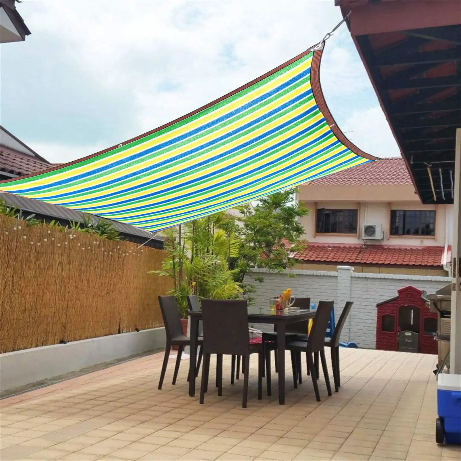 Txmfgh Outdoor Sunny Shade Cloth with Reinforced Grommets. Multifunctional Patio Sun Protection. and Polyethylene Material for Gardens and Pergolas