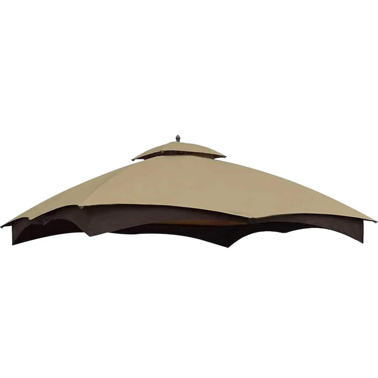 Upgrade Your Outdoor Space with a High-Quality Durable Beige Replacement Canopy Top for Lowe's Allen Roth Heavy Duty Gazebo Roof - Enhance Your 10X12 Gazebo with Air Vent Cover - Top Onl