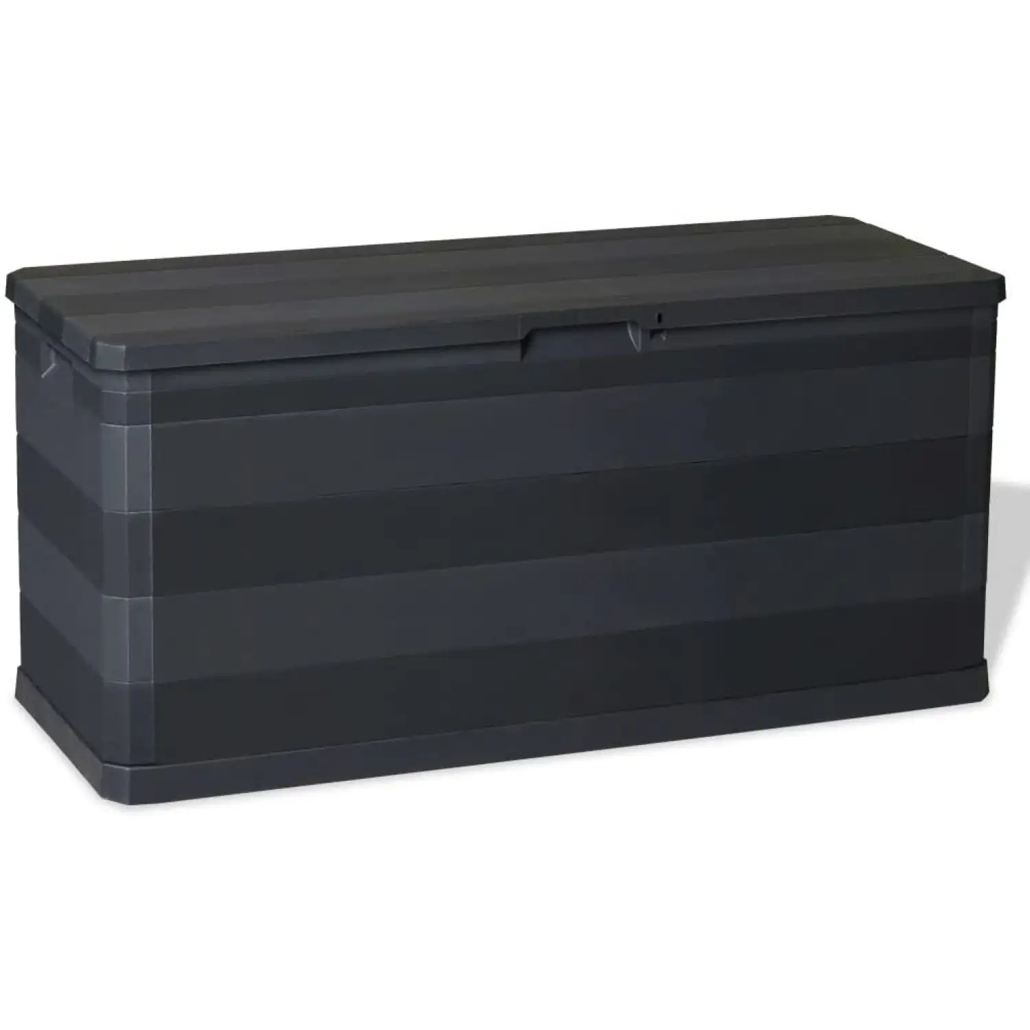 WJUN Garden Storage Box. Outdoor Storage Box.for Patio Cushions and Gardening Tools - Store Items on Patio. Garage. Yard.Black.46.1x17.7x22