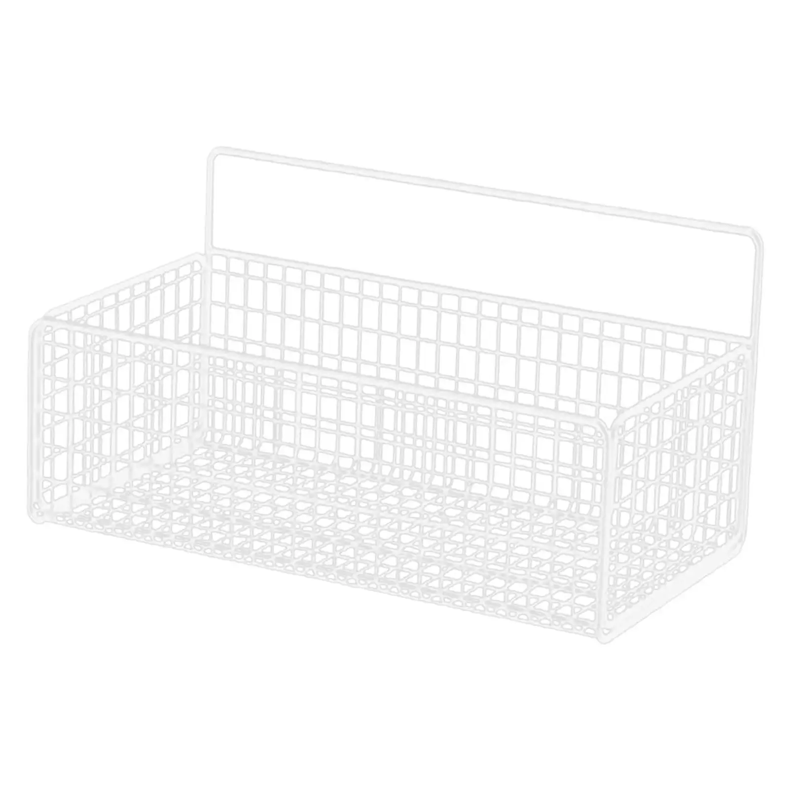 Wall Hanging Baskets Wire Storage Basket Farmhouse Food Storage Floating Shelves Bathroom Wall Organizer for Dormitory .Closet. Garage. Laundry White