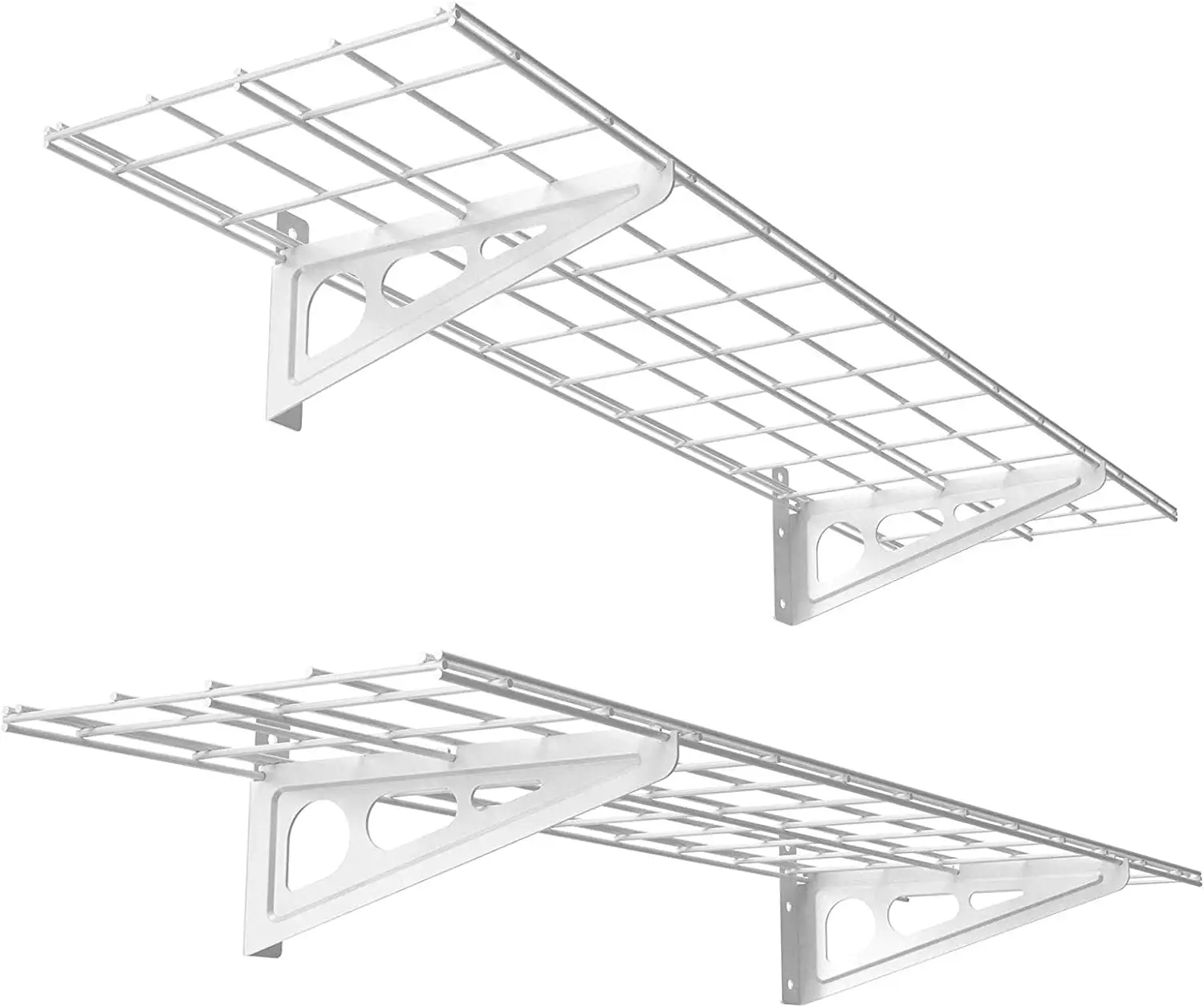 Wall Shelf Garage Storage Rack. Wall Mounted Floating Shelves. 2-pack