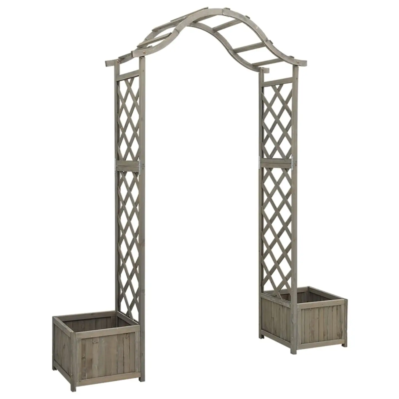 Walmeck Garden Pergola with Gray Solid Firwood