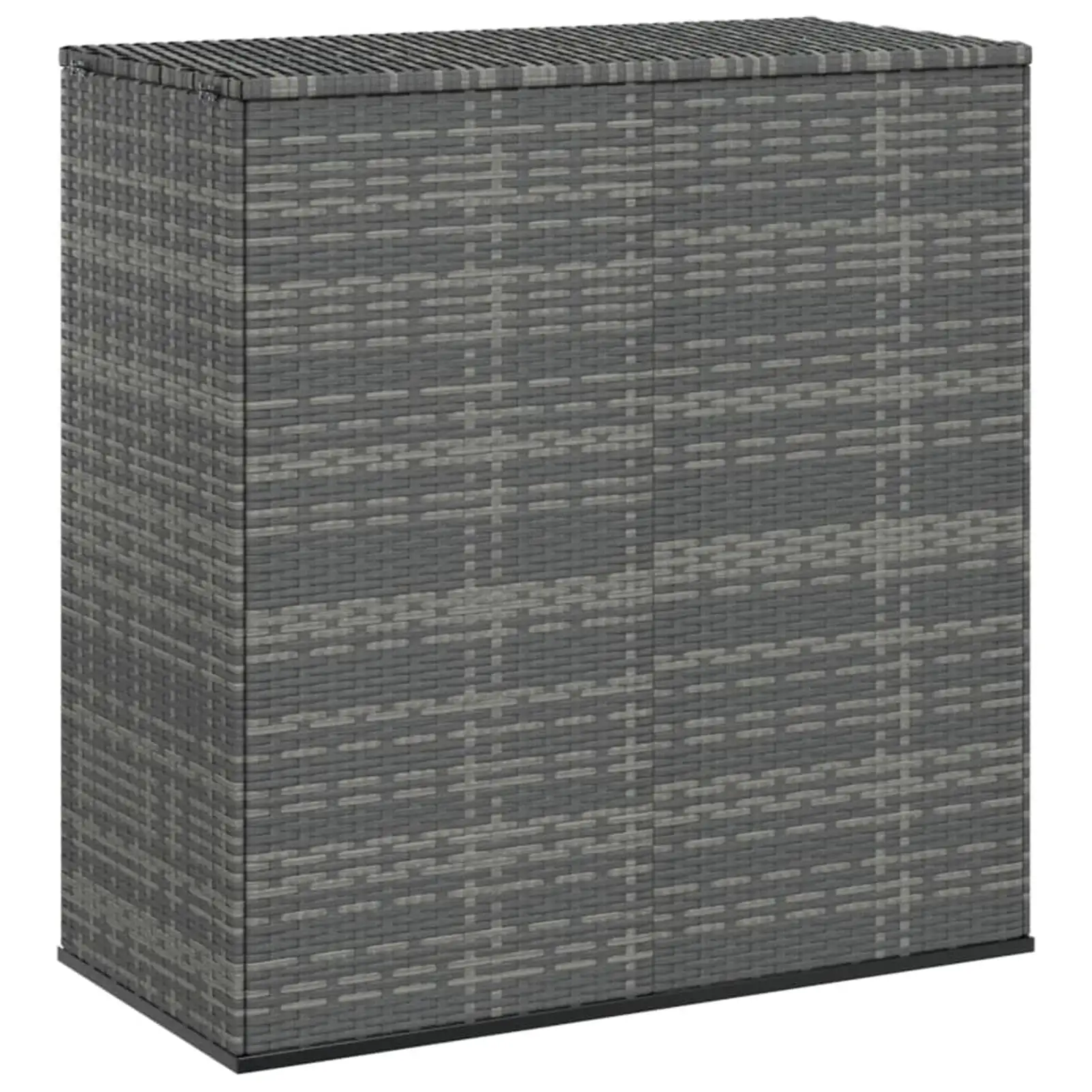 Walmeck Patio Cushion Box PE Rattan Gray