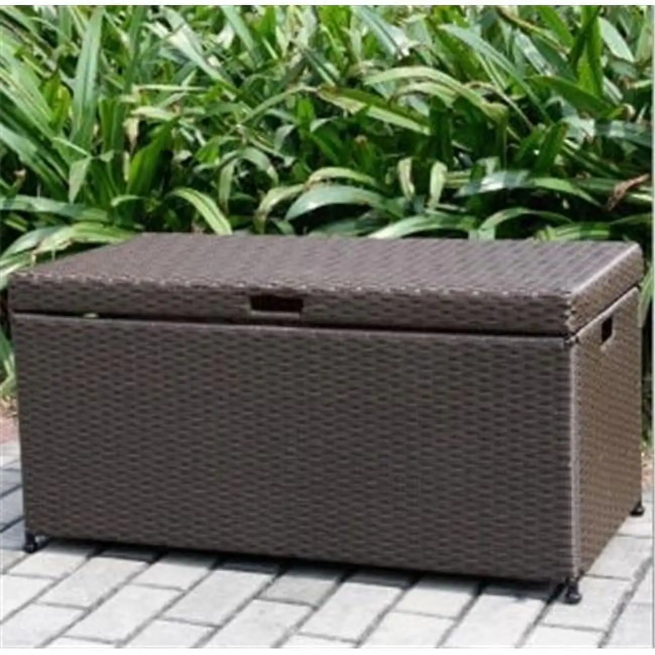 Wicker Lane Outdoor Espresso Wicker Patio Furniture Storage Deck Box