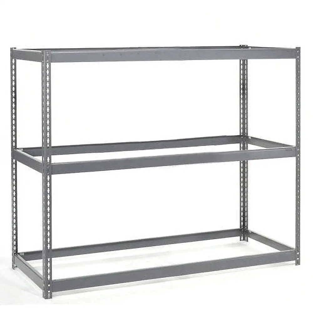 Wide Span Rack With 3 Shelves No Deck. 1200 Capacity Per Level. 48W x 24D x 96H